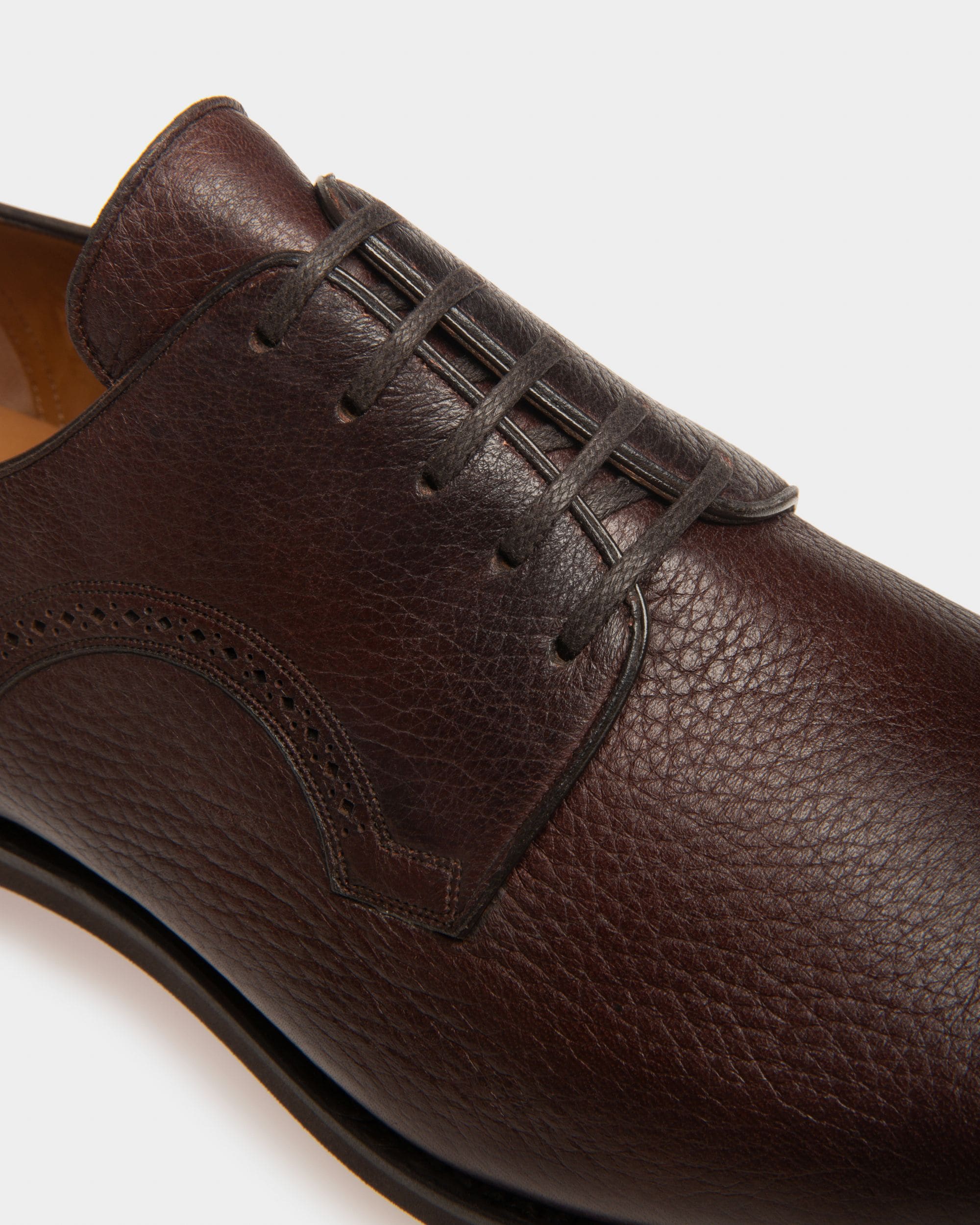 Scribe Novo Derby Shoes In Coffee Leather - Men's - Bally - 04