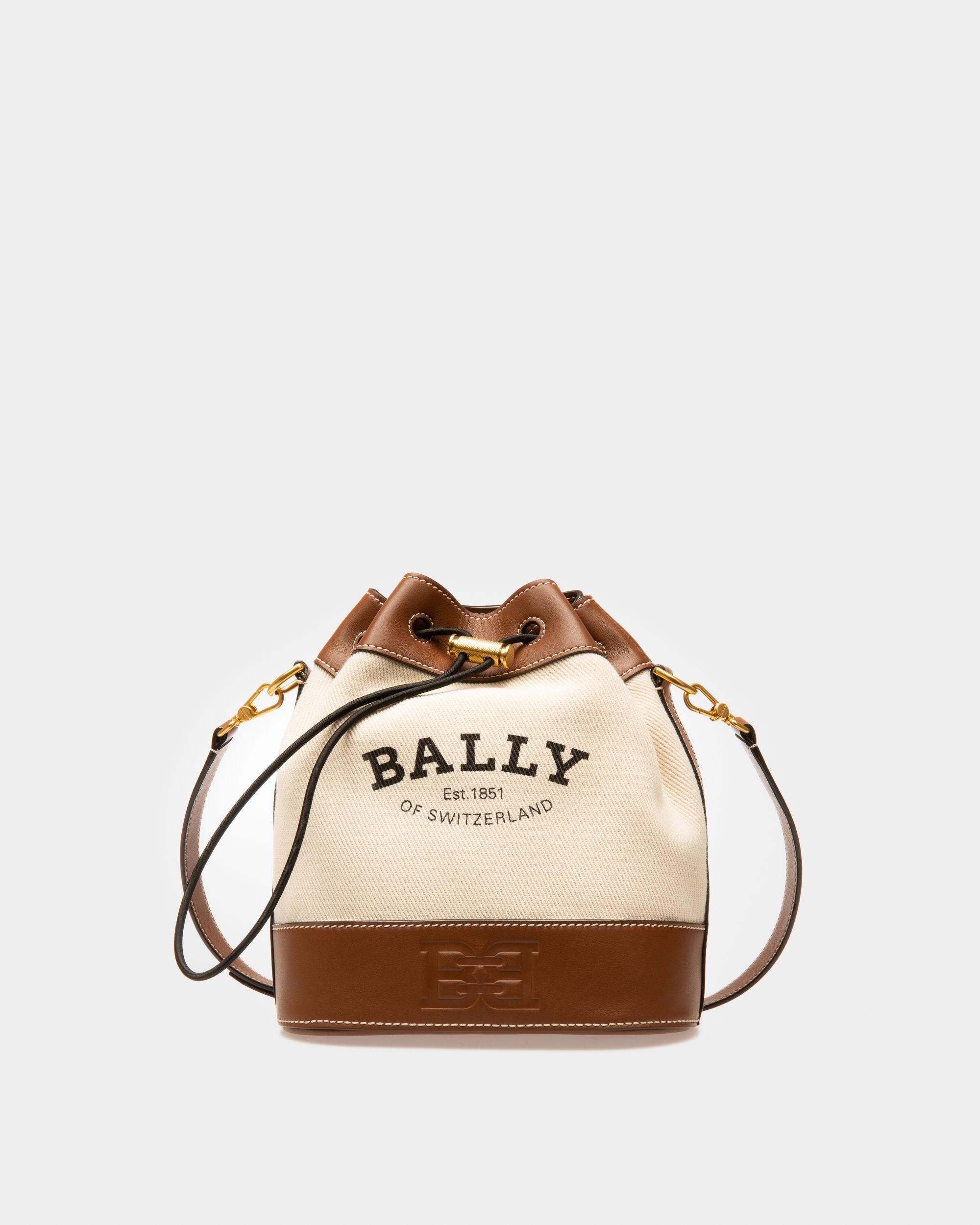 Cleoh Fabric Bucket Bag In Natural - Women's - Bally - 05