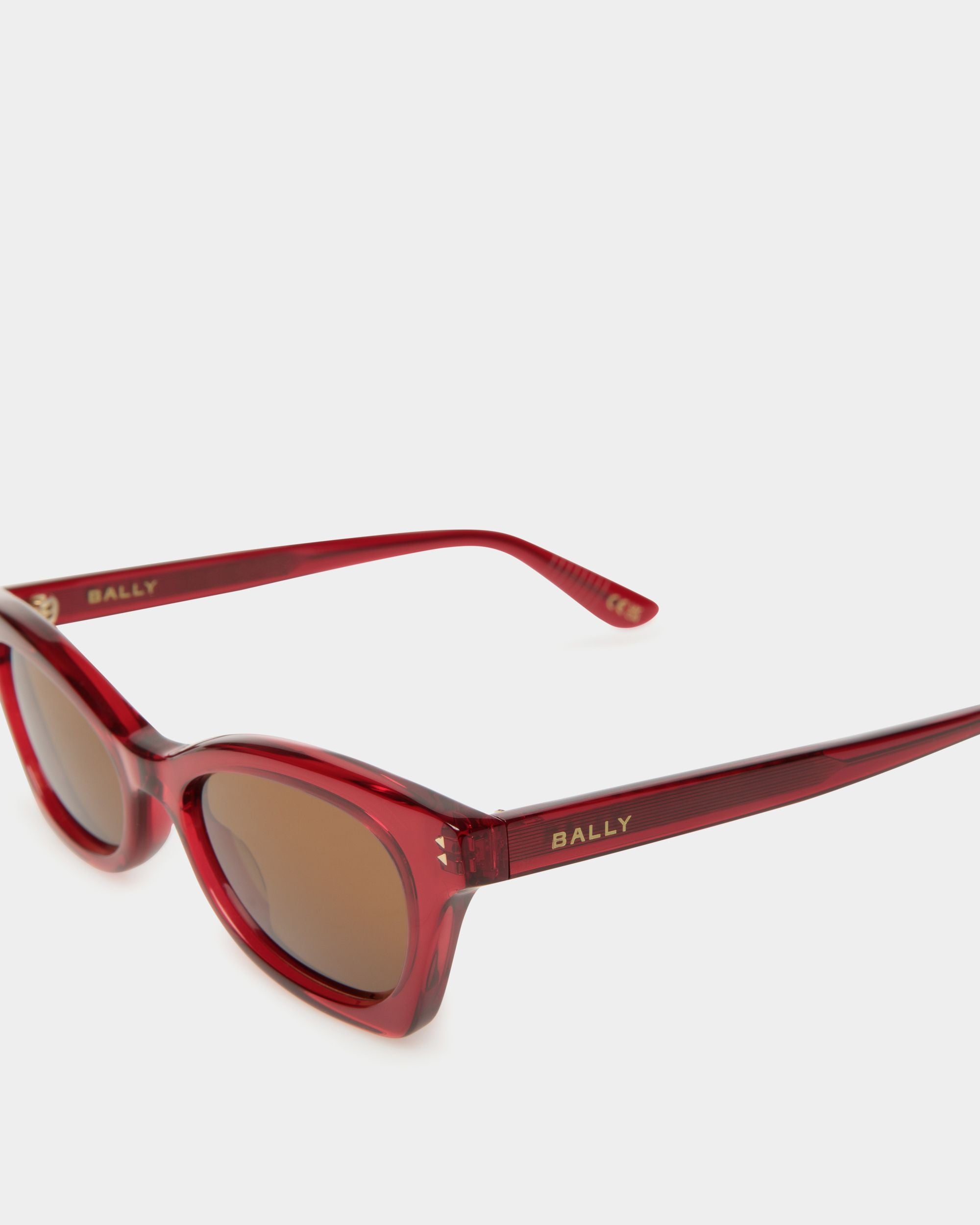 Sue Sunglasses In Red Acetate - Women's - Bally - 03