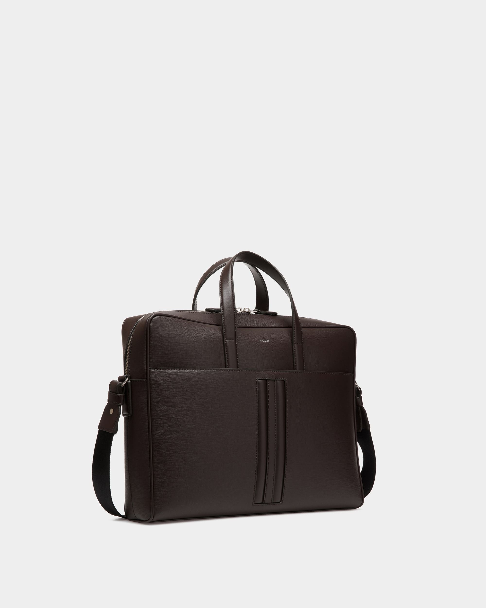 Mythos Briefcase in Ebano Recycled Leather - Men's - Bally - 03