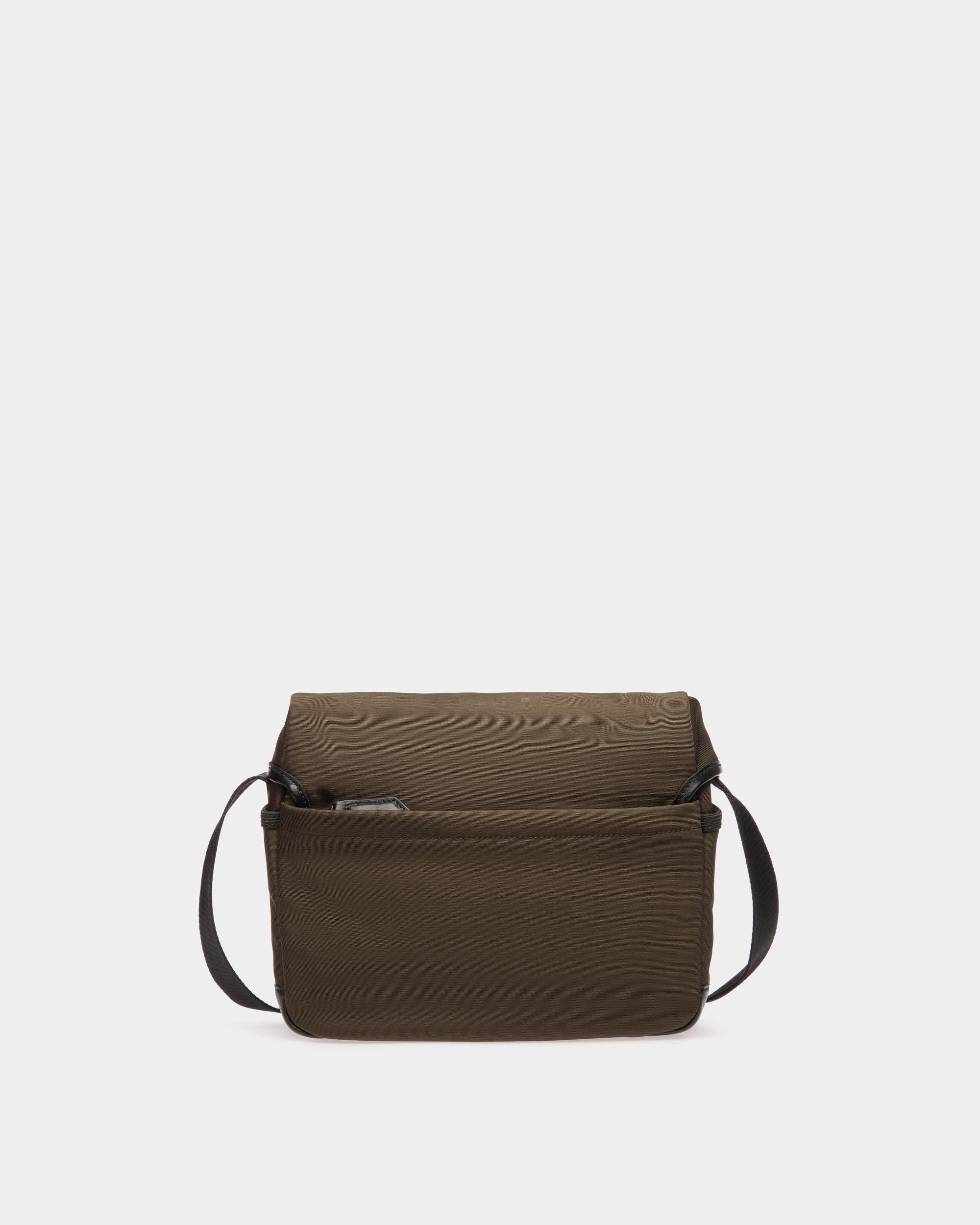 Code Crossbody Bag In Military Green Nylon - Men's - Bally - 02