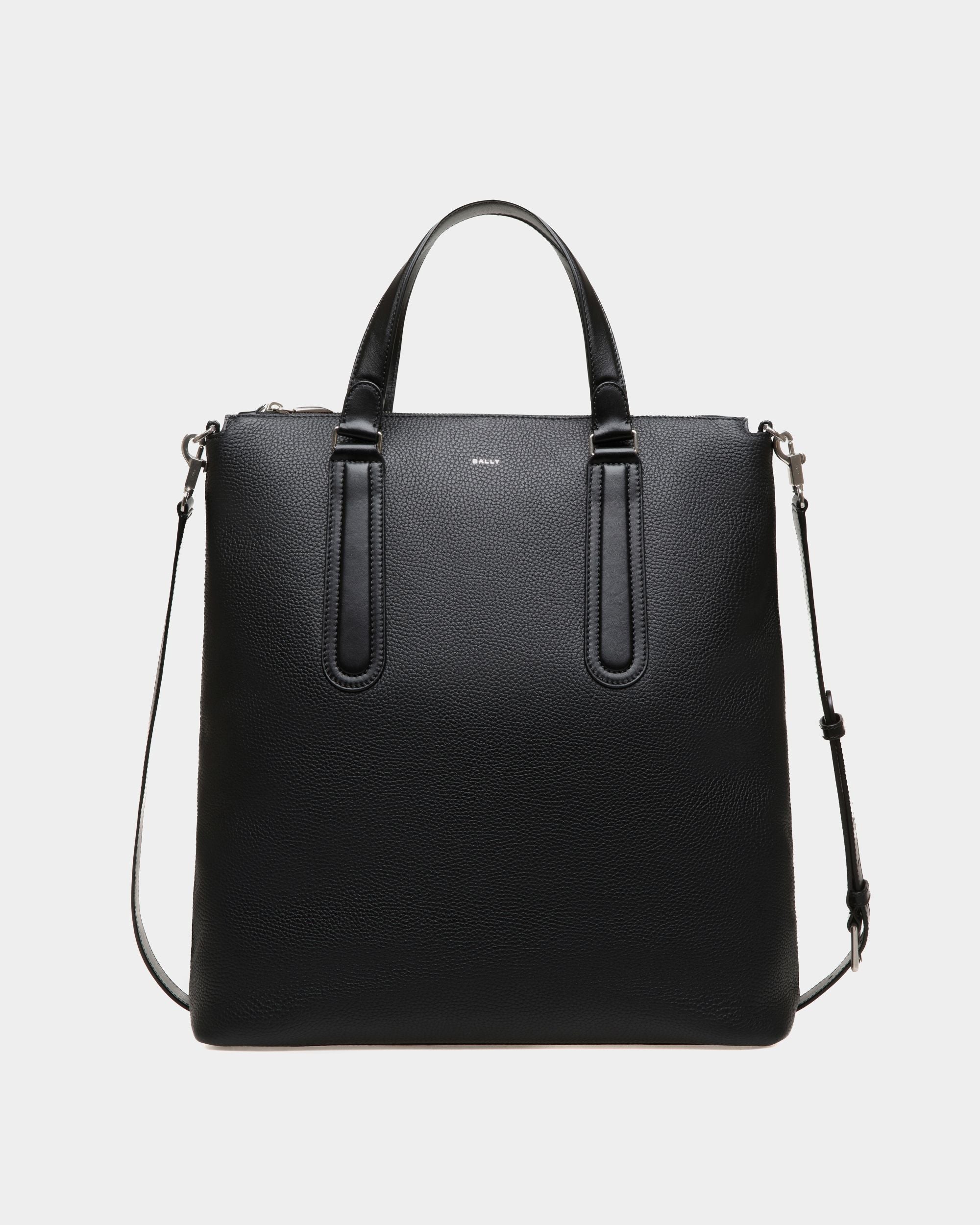 Tote Spin De Piel Granulada Color Negro - Hombre - Bally - 01