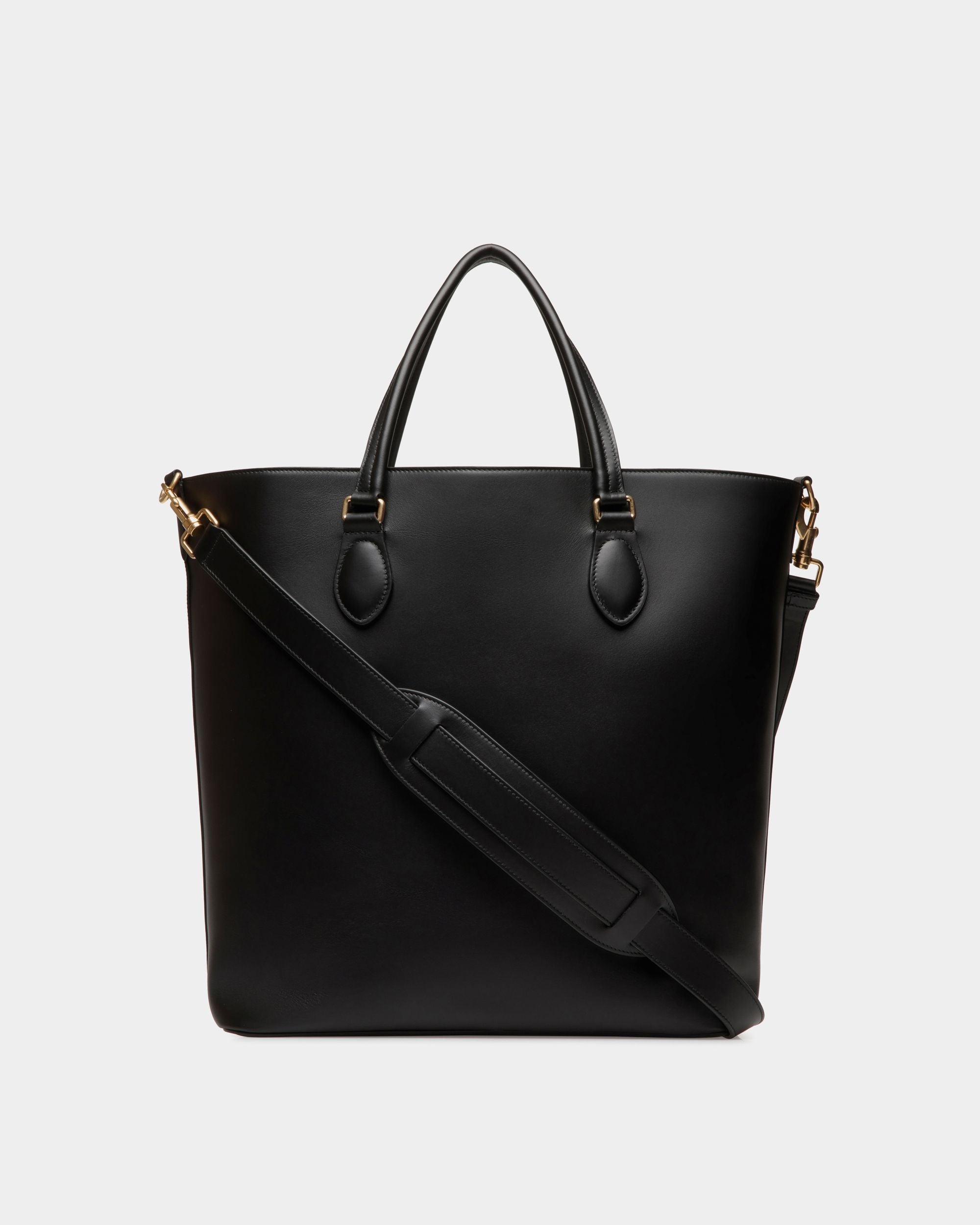 Beckett Tote In Black Leather - Hombre - Bally - 02