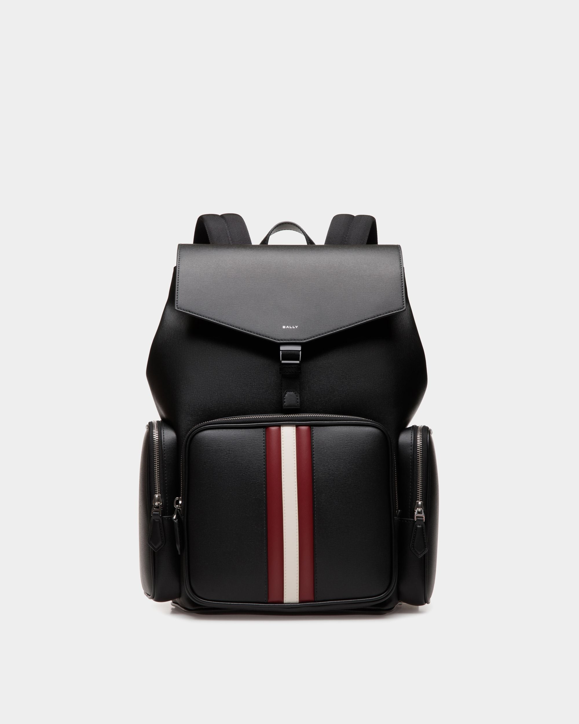 Mythos Backpack in Black Recycled Leather - Men's - Bally - 01