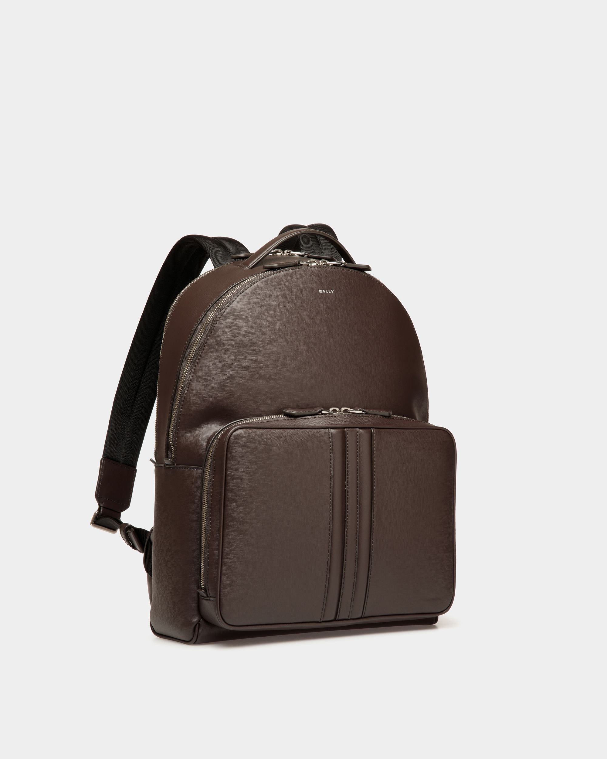 Mythos Backpack in Ebano Recycled Leather - Men's - Bally - 03