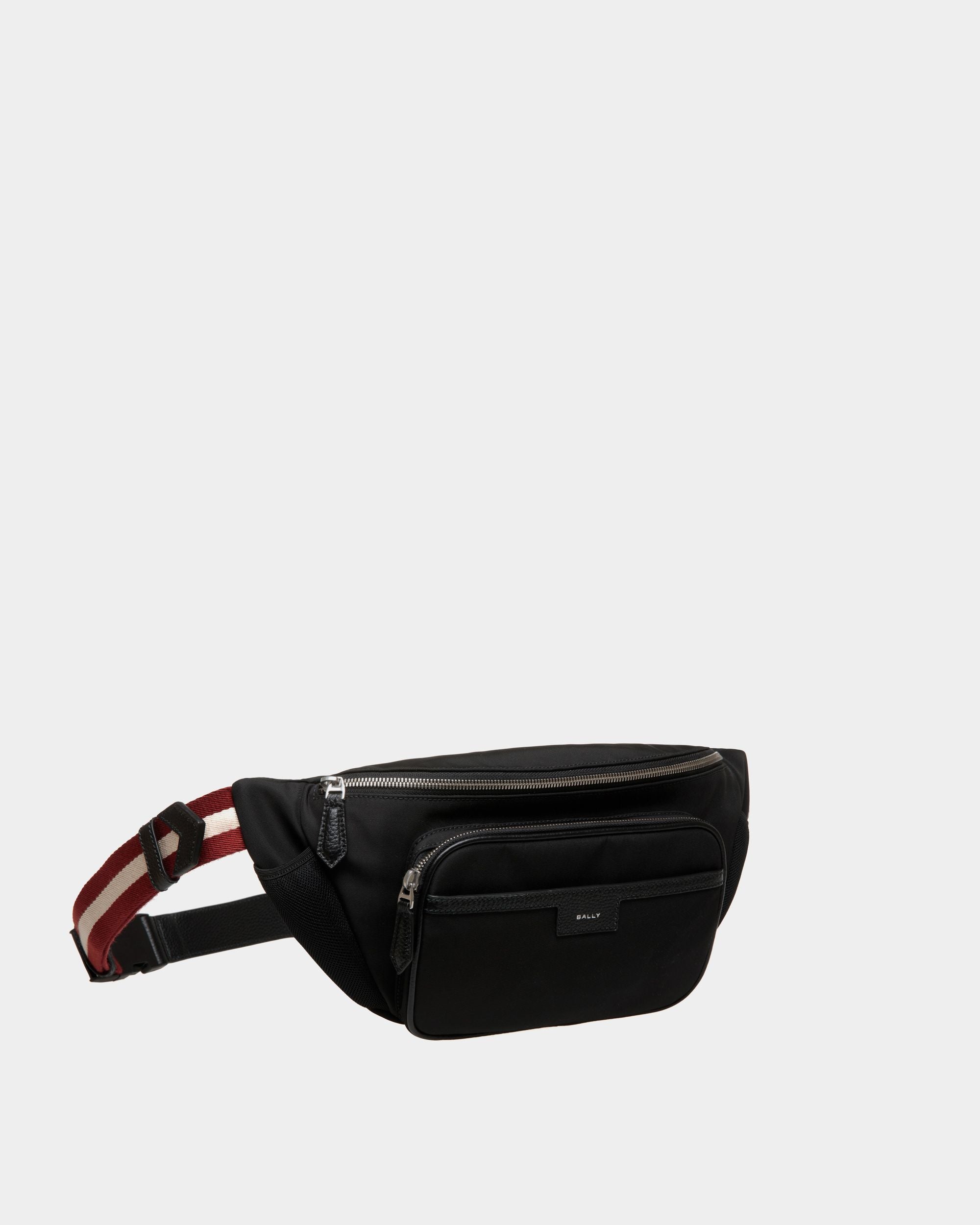 Code Belt Bag in Black Nylon - Men's - Bally - 02