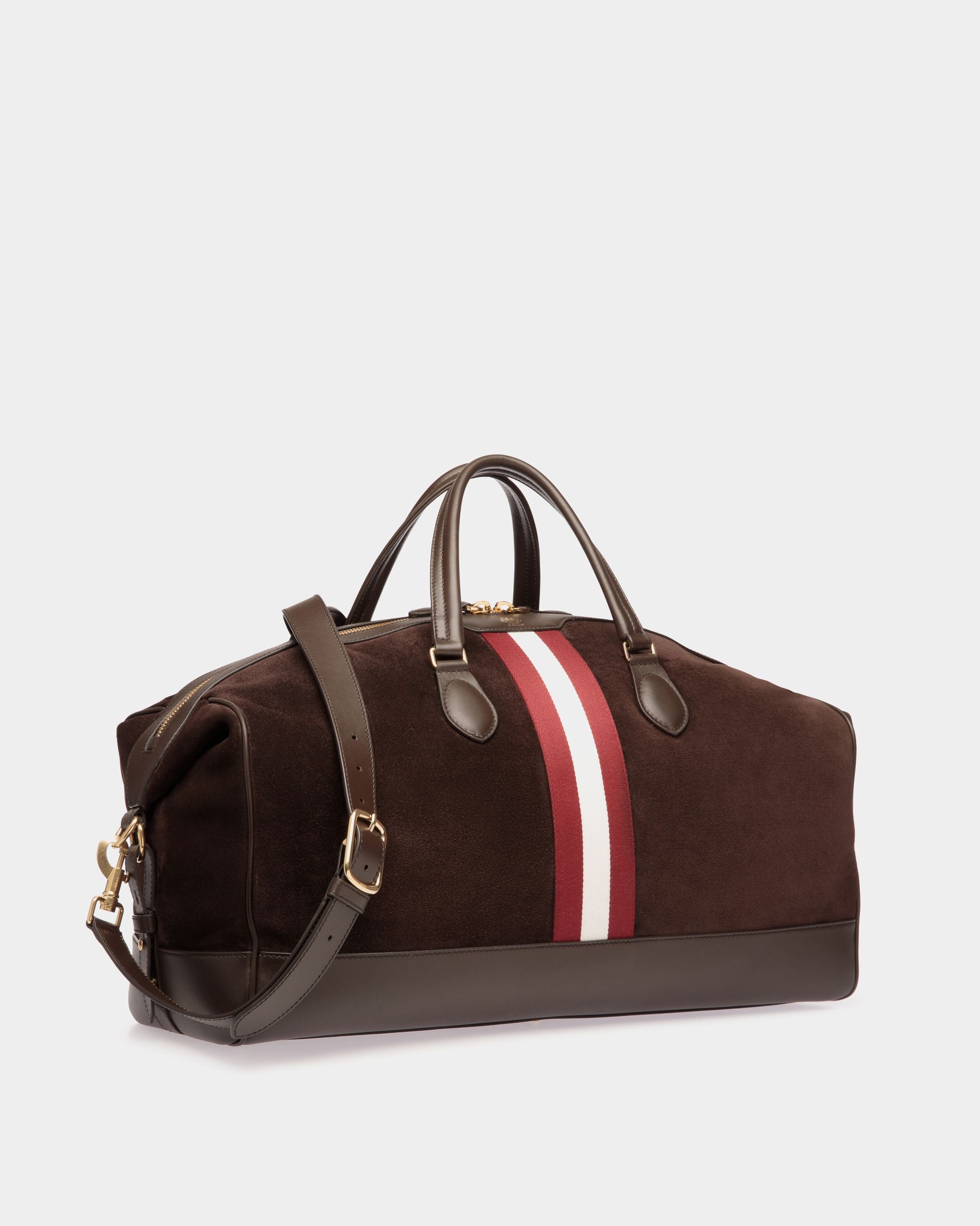 Bolso De Viaje Beckett De Ante Y Piel Ébano - Hombre - Bally - 03