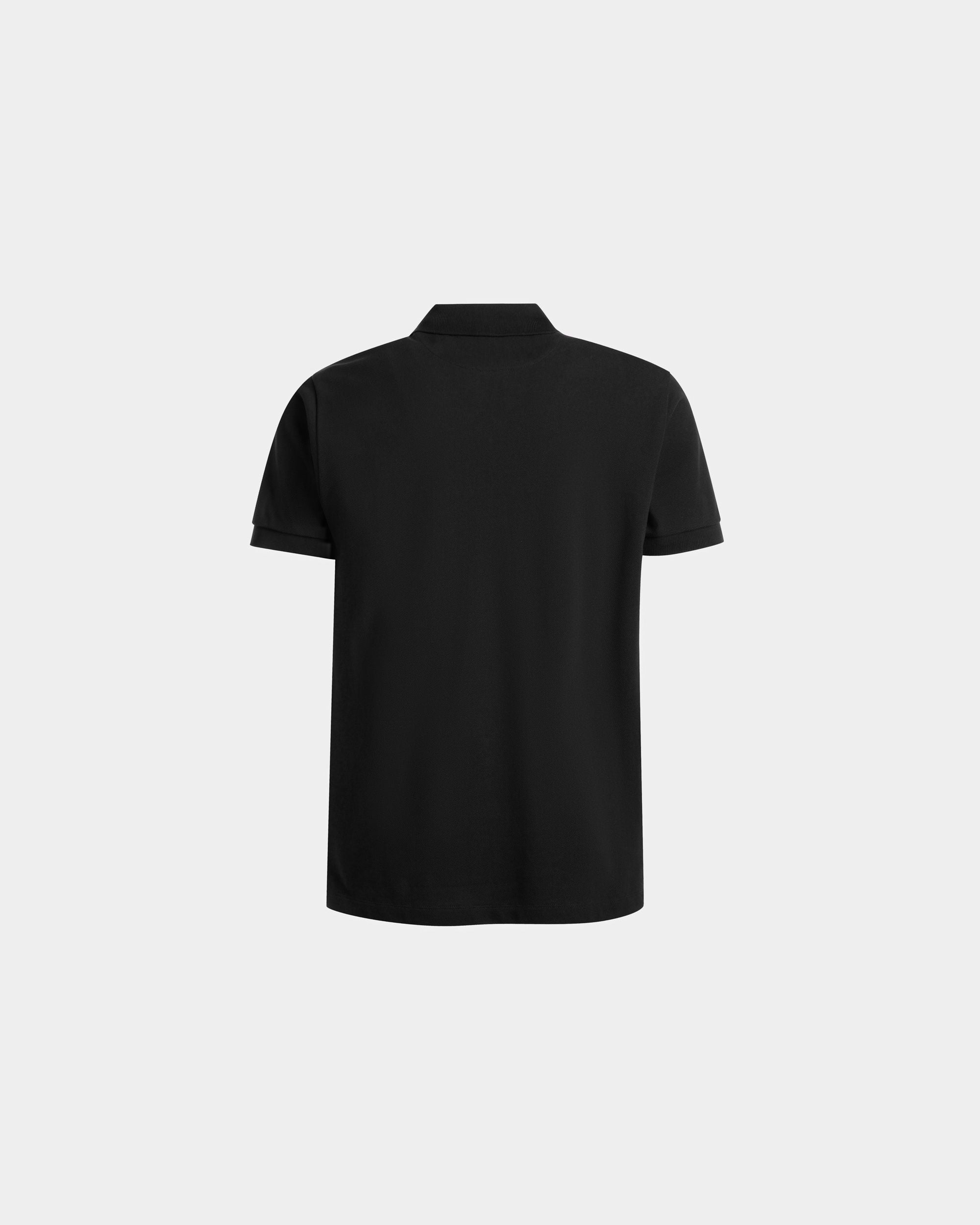 Emblem Polo In Black Cotton - Men's - Bally - 07