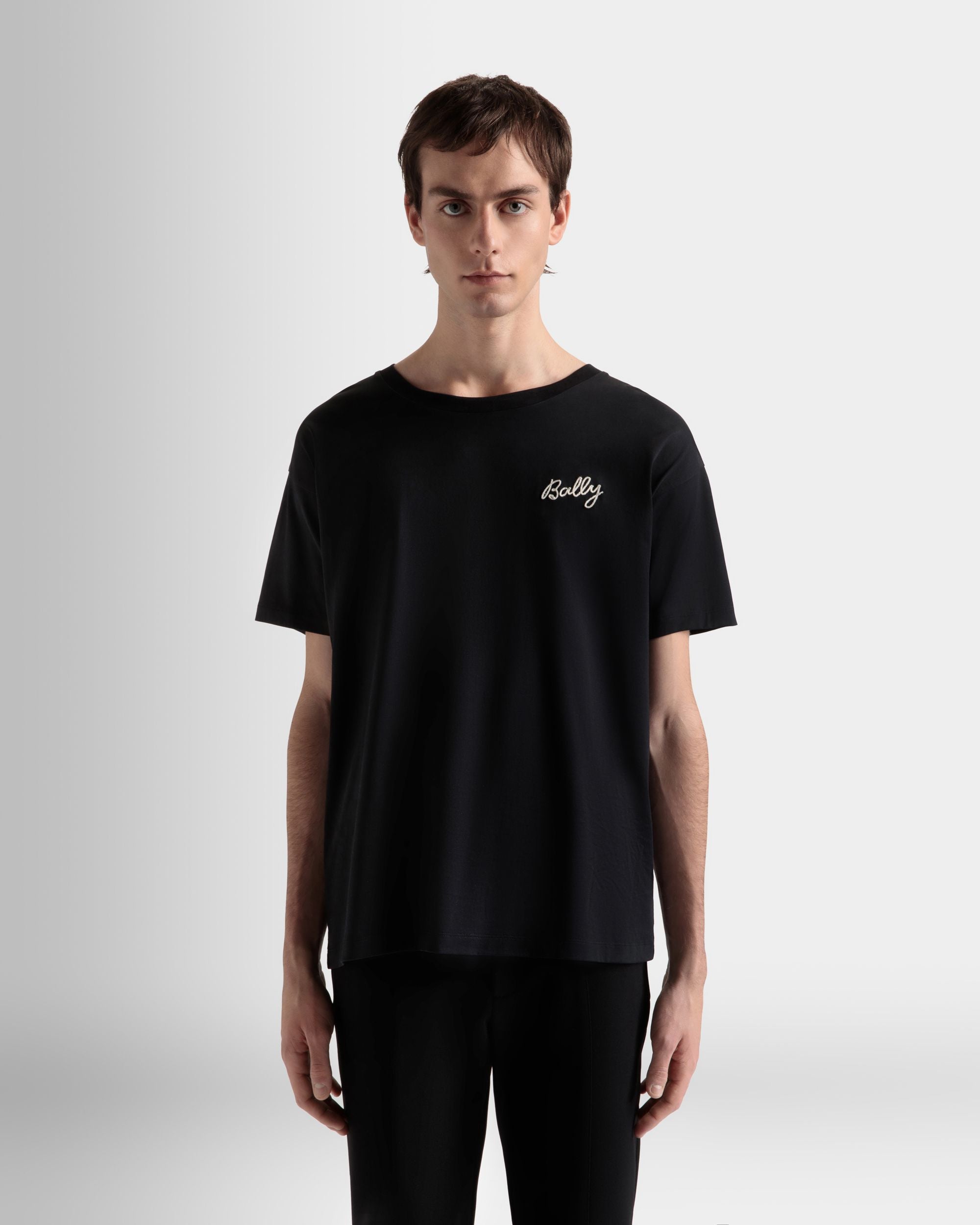 Camiseta De Algodón En Negro - Hombre - Bally - 03