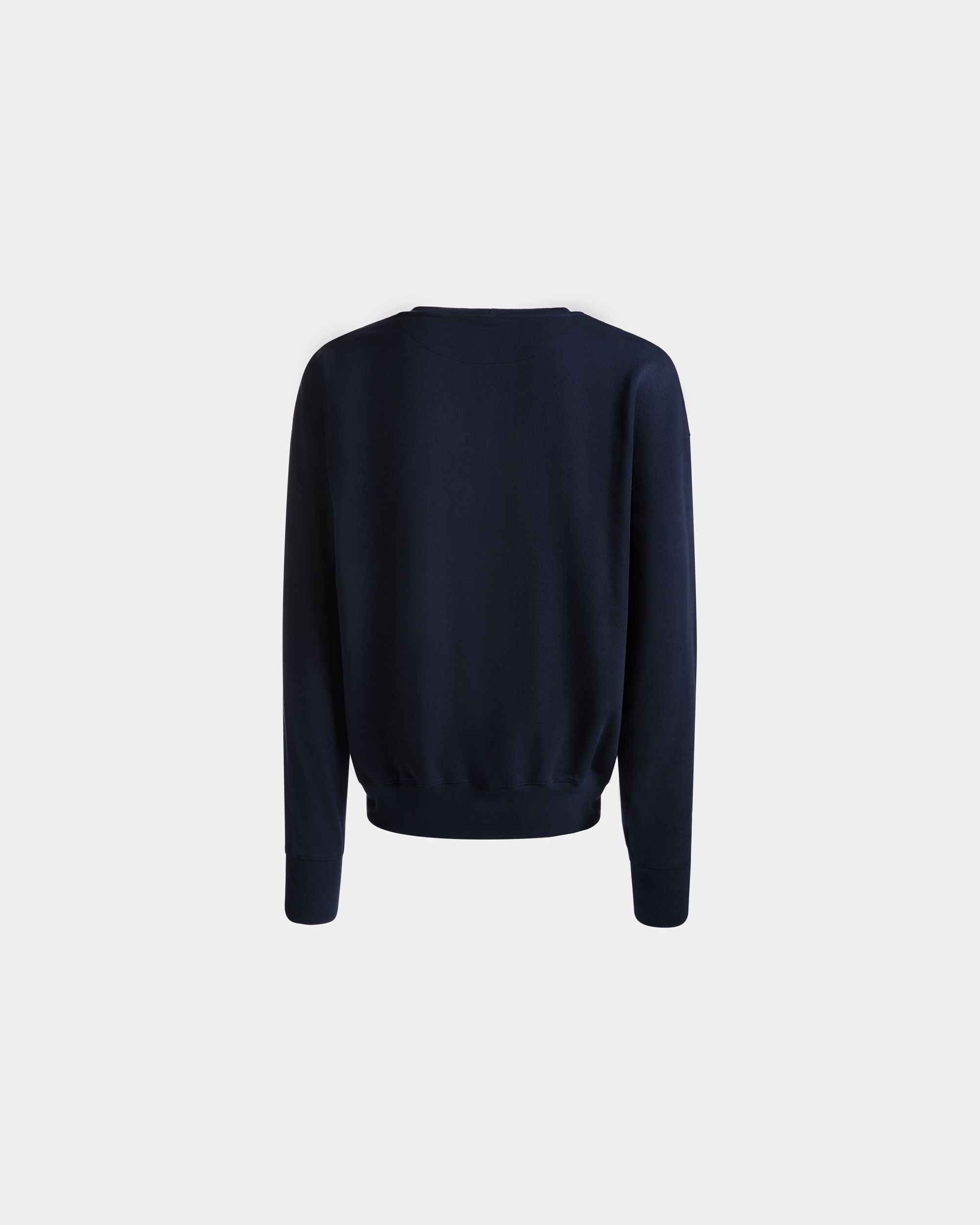 Sweatshirt in Navy Blue Cotton - Men's - Bally - 03