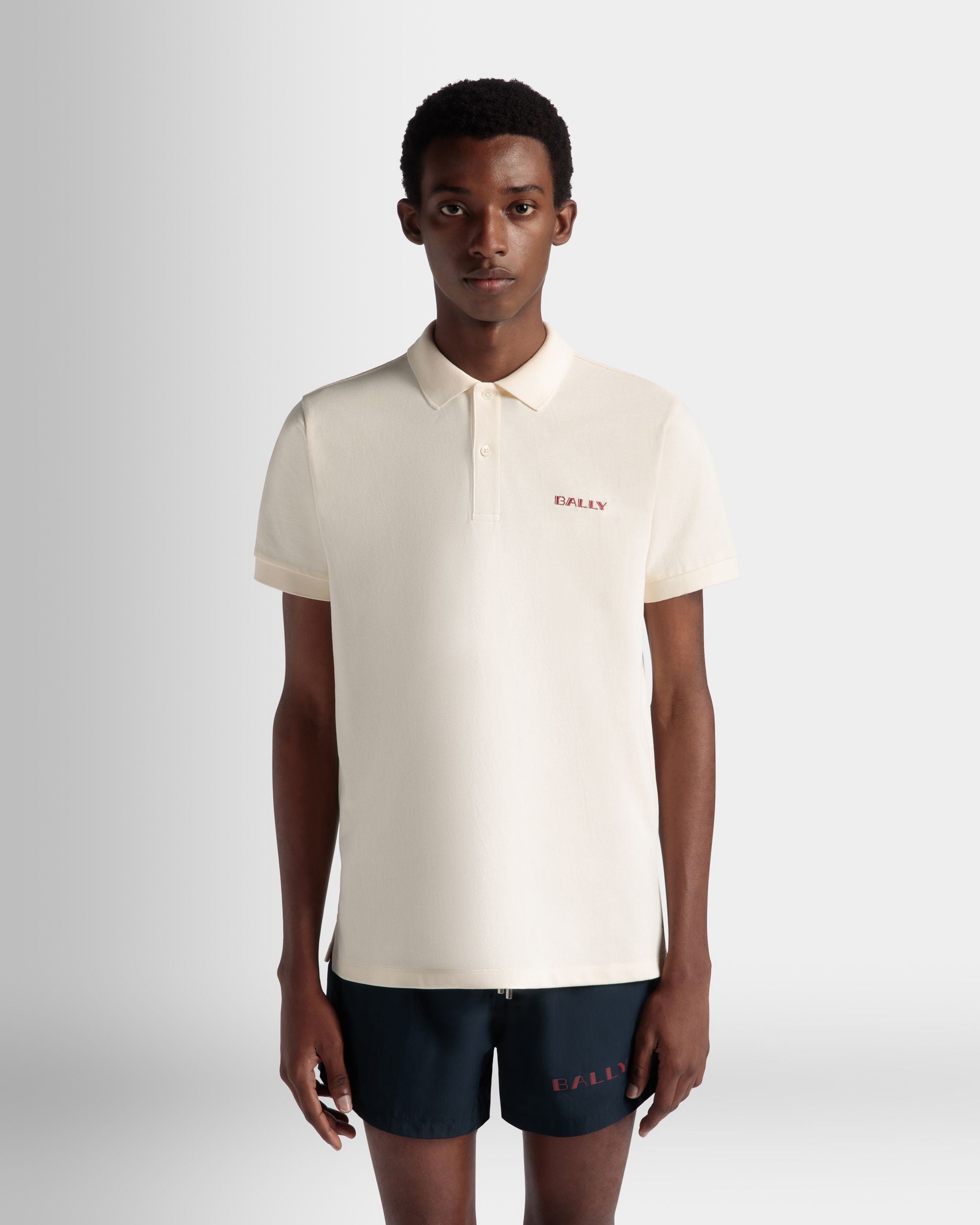 Polo Summer Capsule De Algodón Blanco - Hombre - Bally - 03