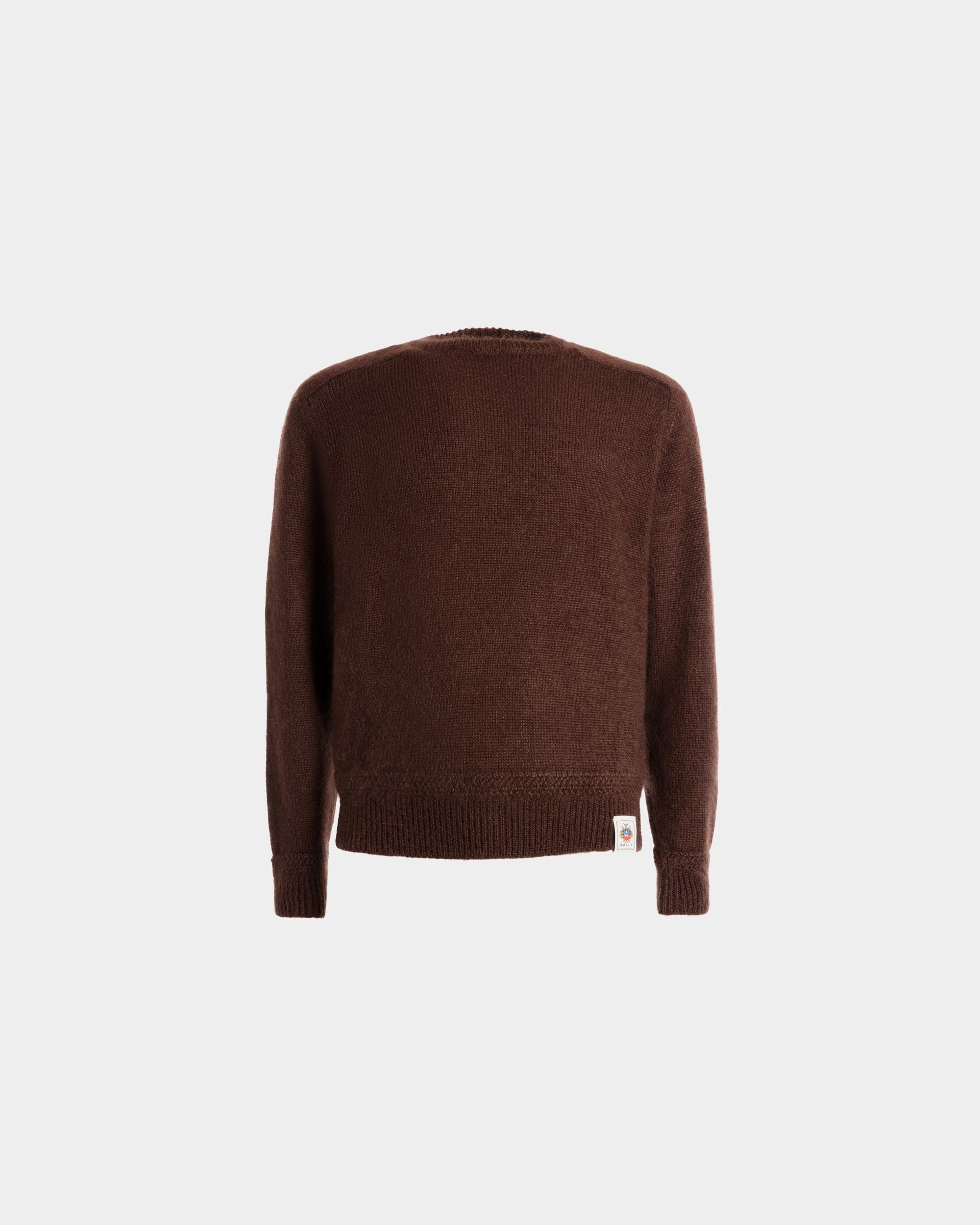 Crewneck Sweater In Brown Mohair And Silk - Men's - Bally - 01