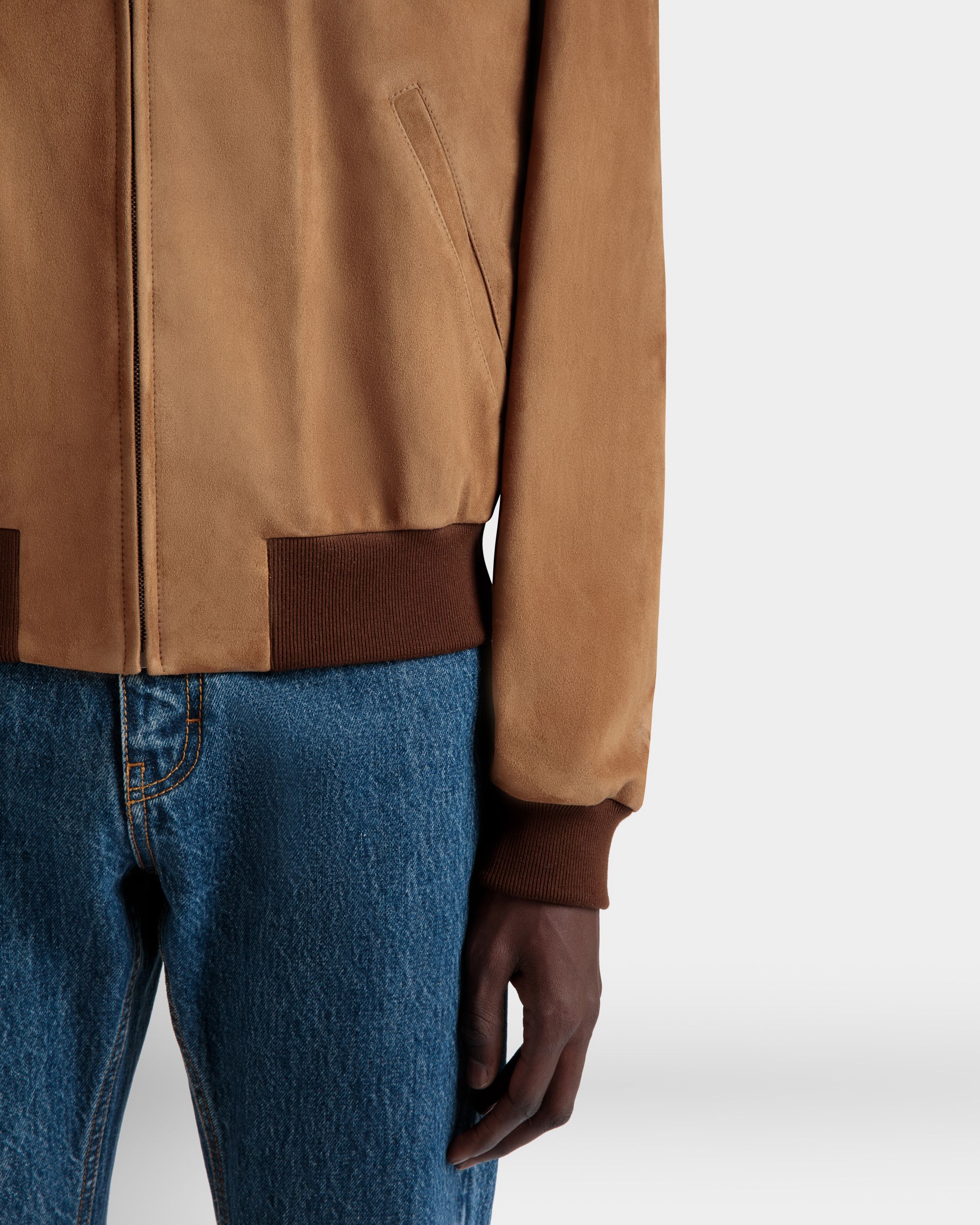 Bomber in Brown Suede - Men's - Bally - 03