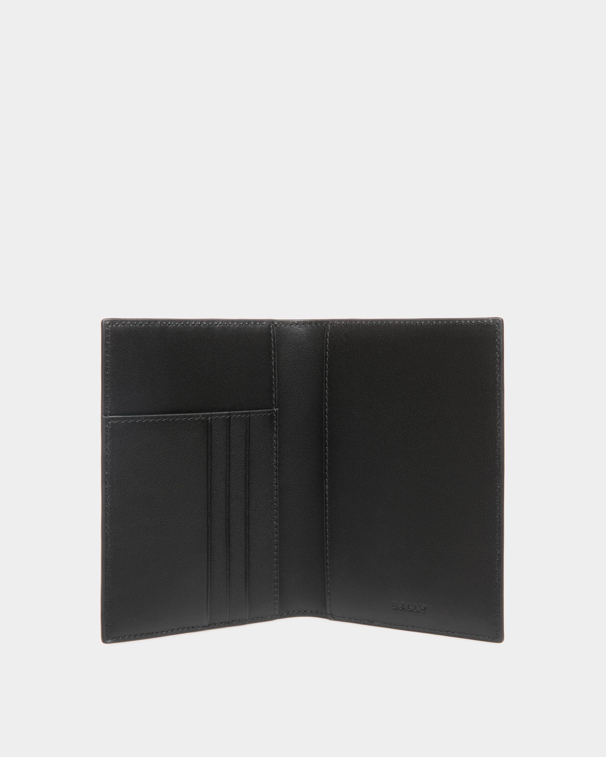 Mythos Passport Case in Black Recycled Leather - Men's - Bally - 03