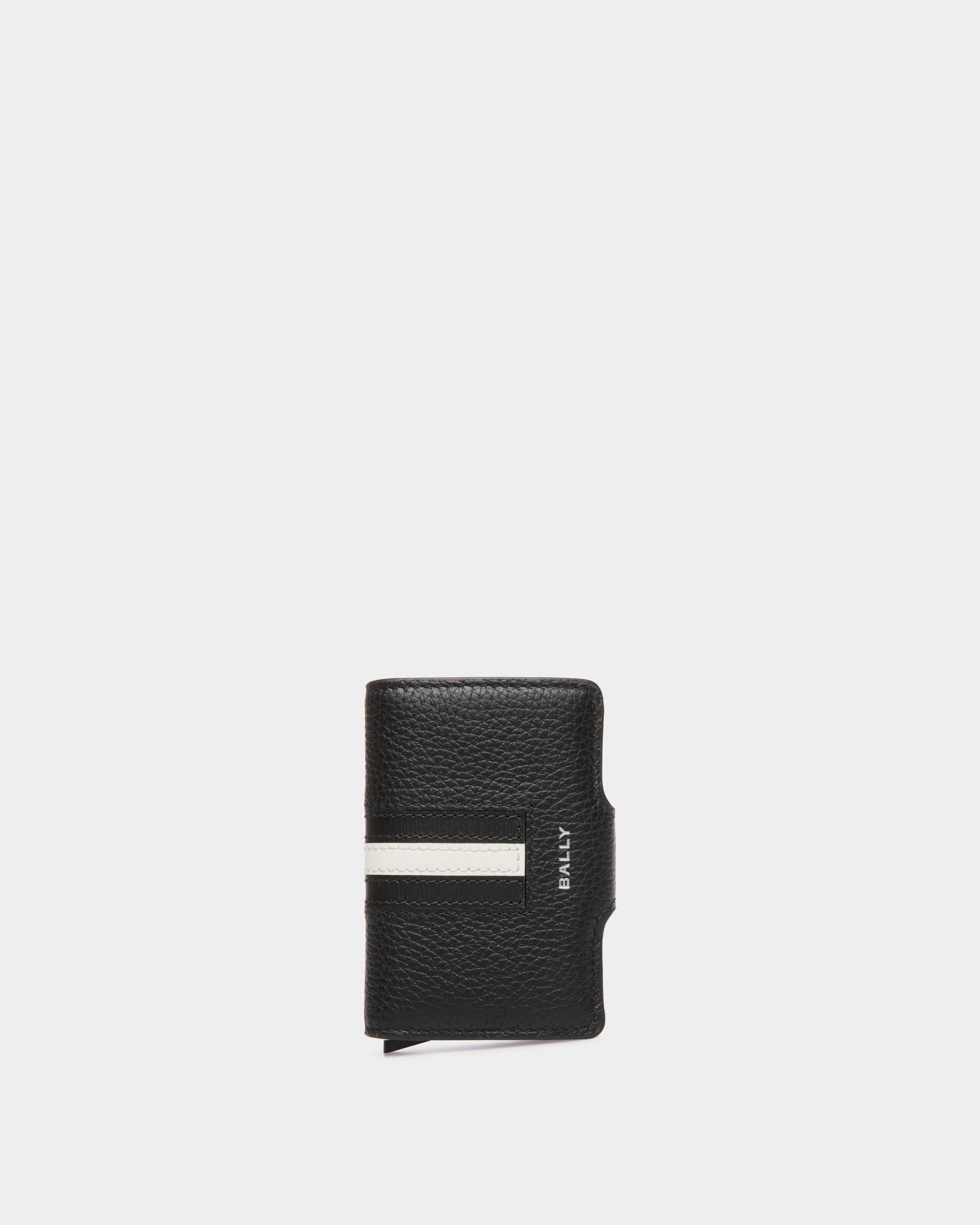 Ribbon Smart Wallet in Black Leather - Men's - Bally - 01