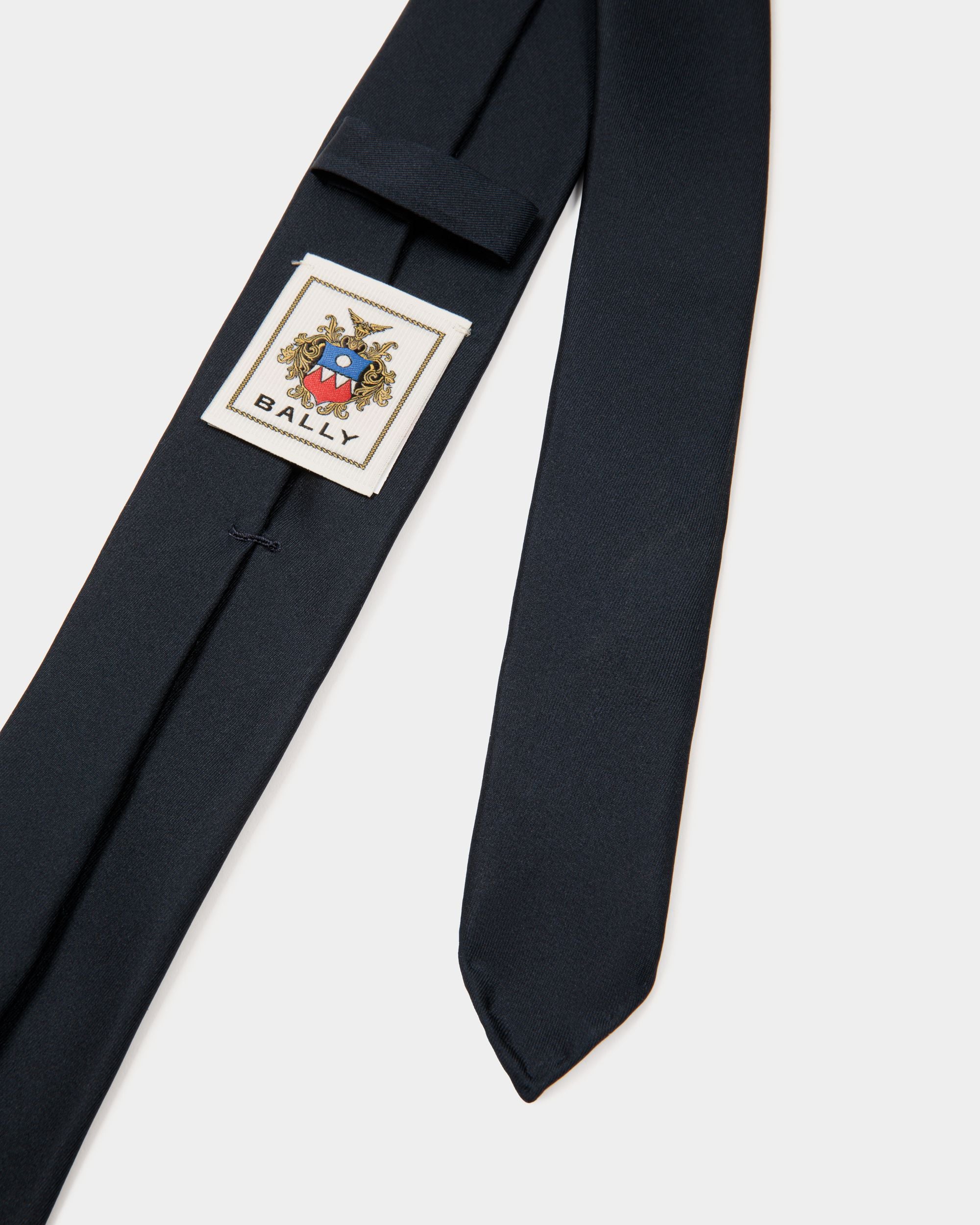 Adrien Brody Travel Collection Tie In Navy Blue Silk - Men's - Bally - 03