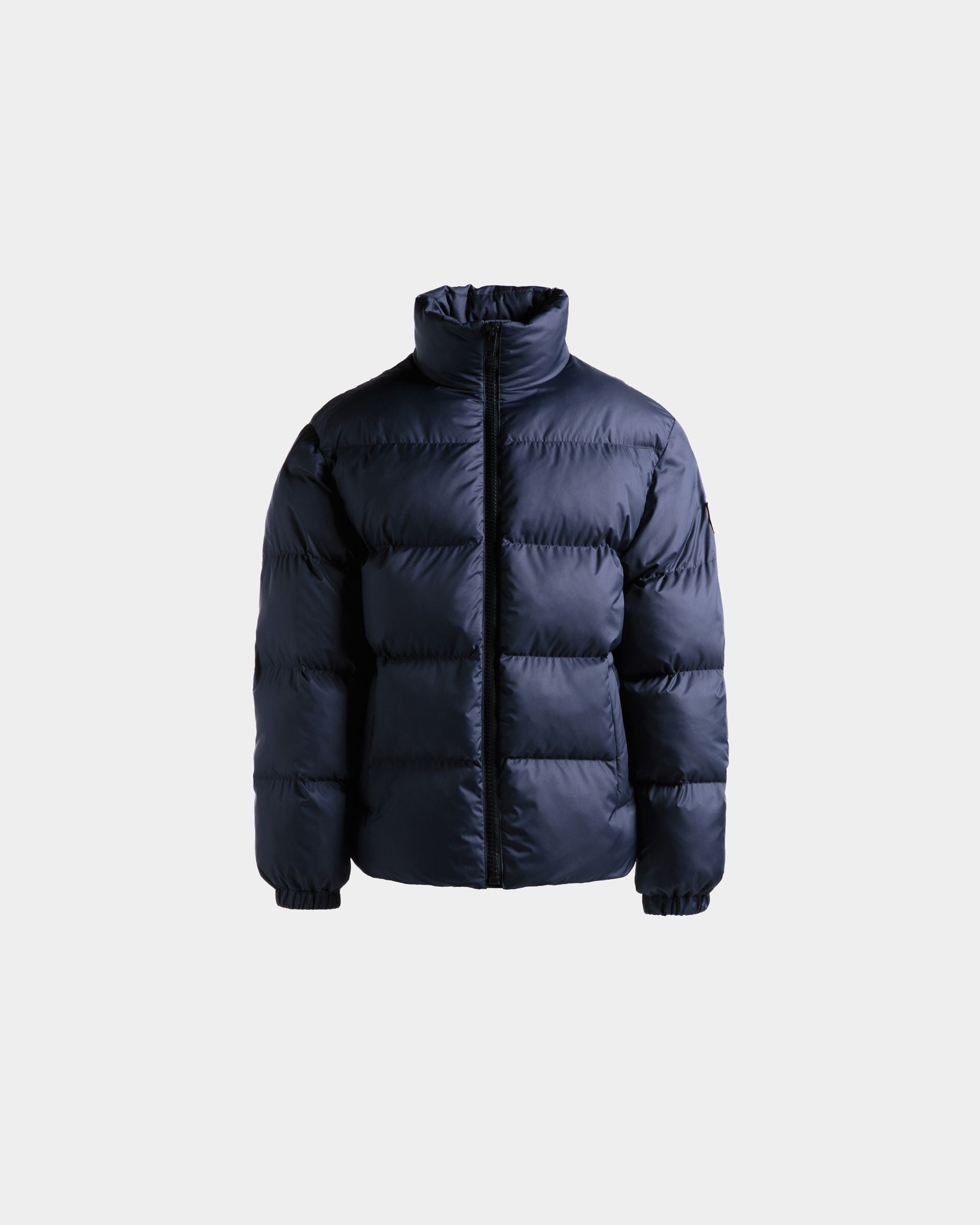 Puffer Jacket in Navy Blue Nylon - Men's - Bally - 01