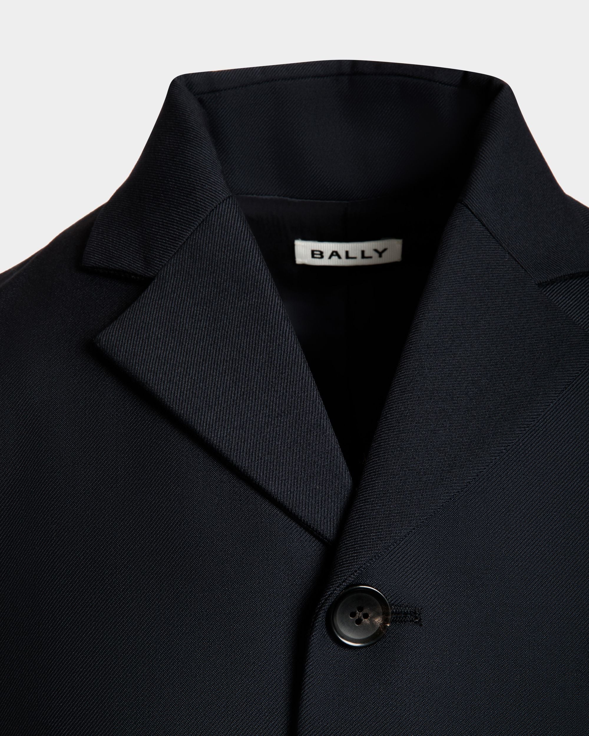 Blazer In Navy Blue Wool Blend - Men's - Bally - 02