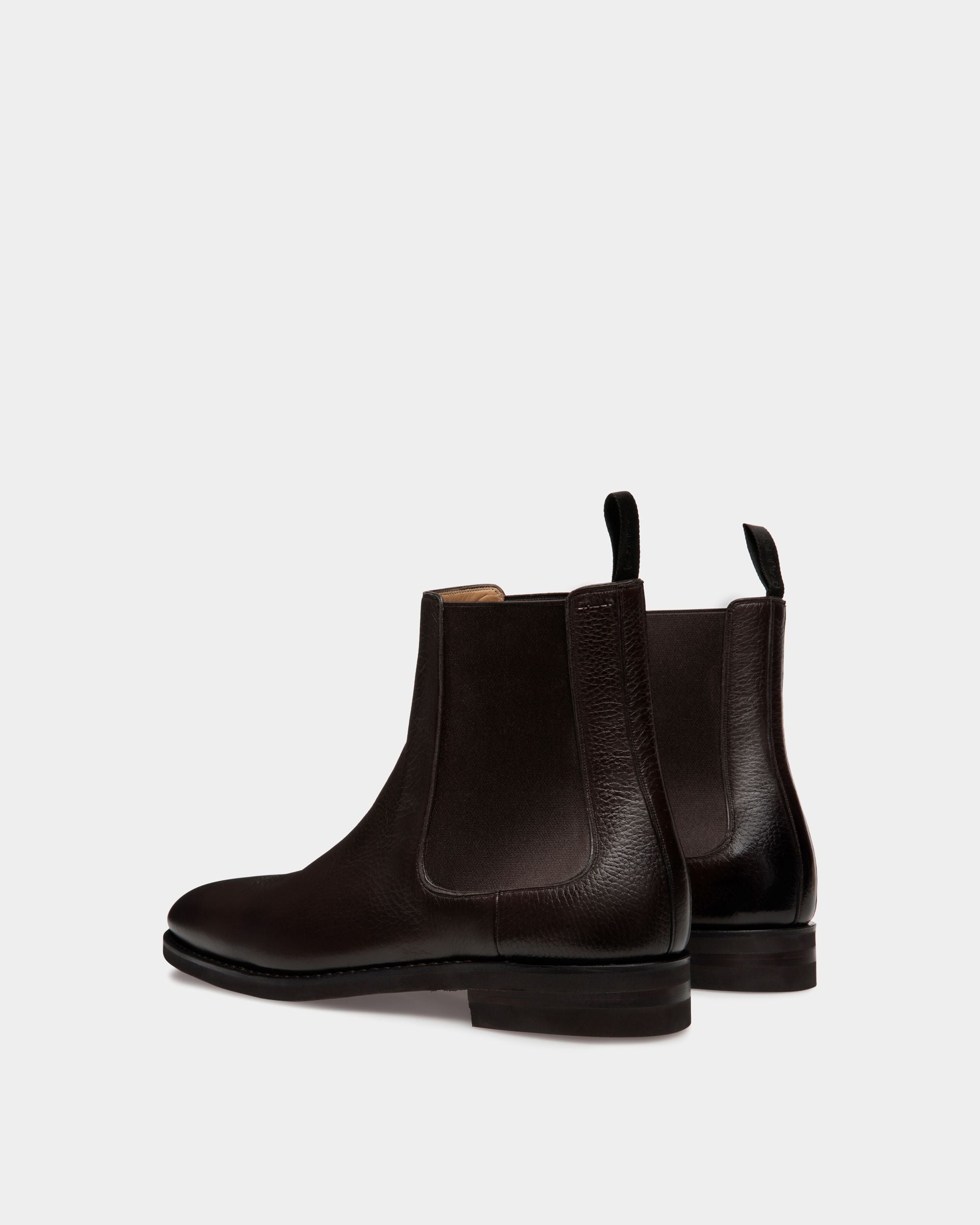 Scribe Un Bootie In Ebano Deer Leather - Men's - Bally - 03