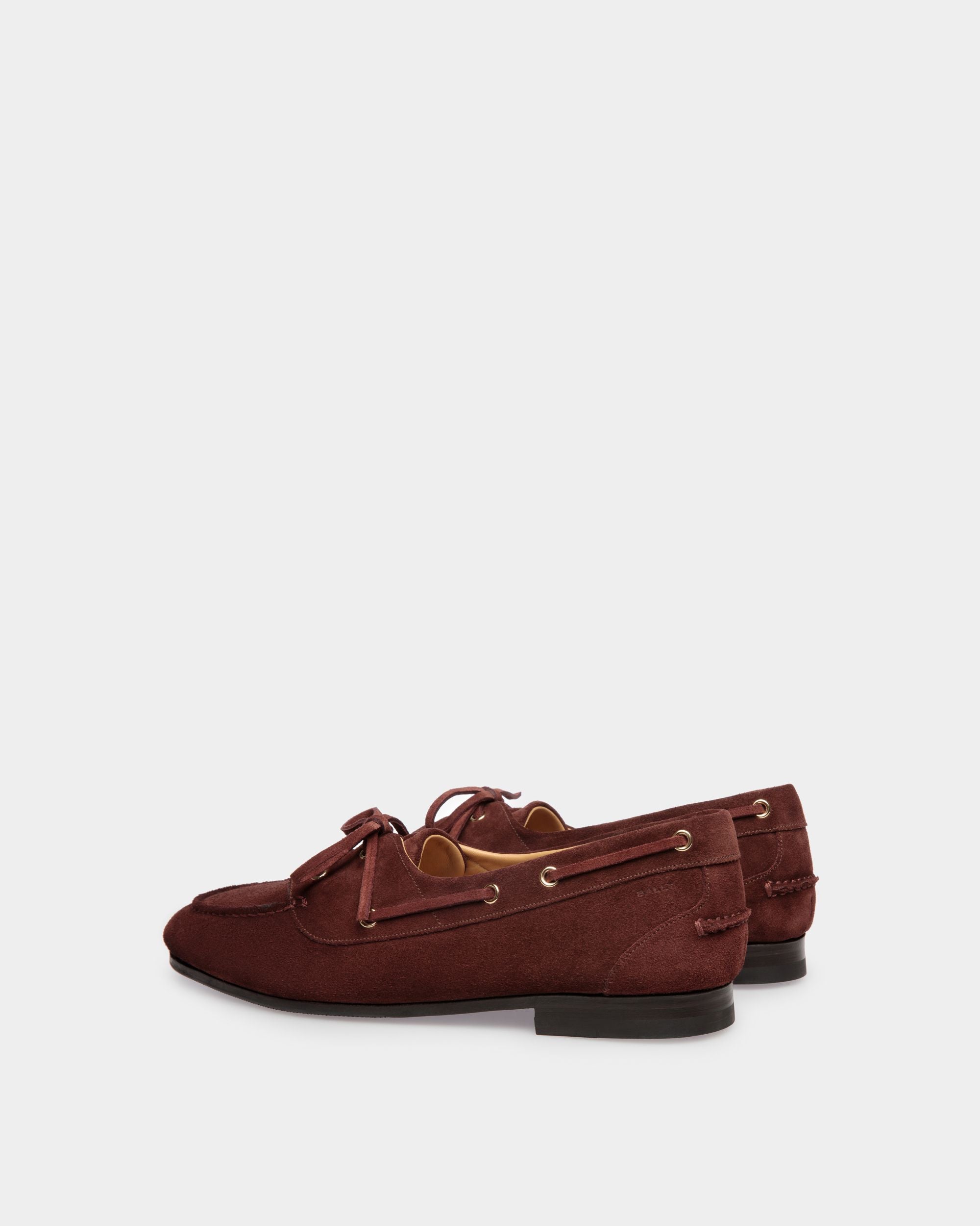 Plume Moccasin in Chestnut Brown Suede - Men's - Bally - 03