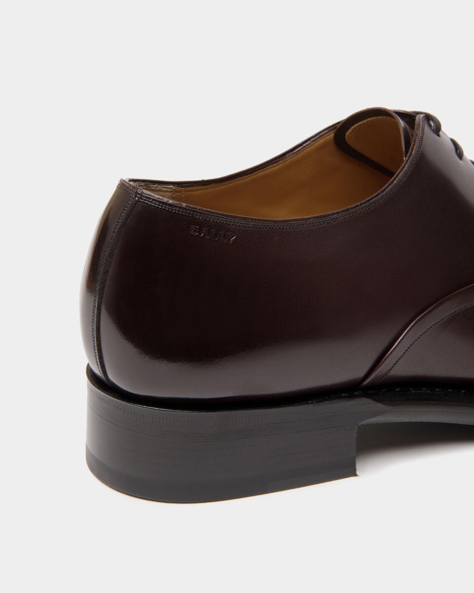 Scribe Un Oxford in Deep Burgundy Leather - Men's - Bally - 05