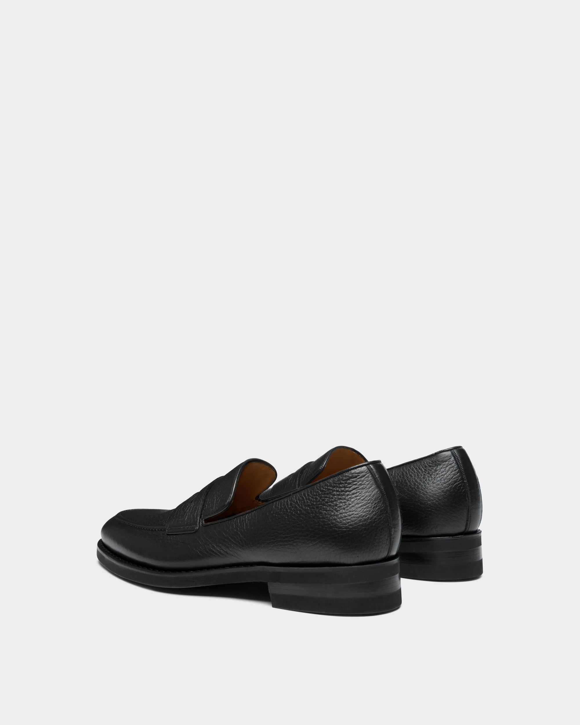 Scribe Un Loafer in Black Deer Leather - Men's - Bally - 03