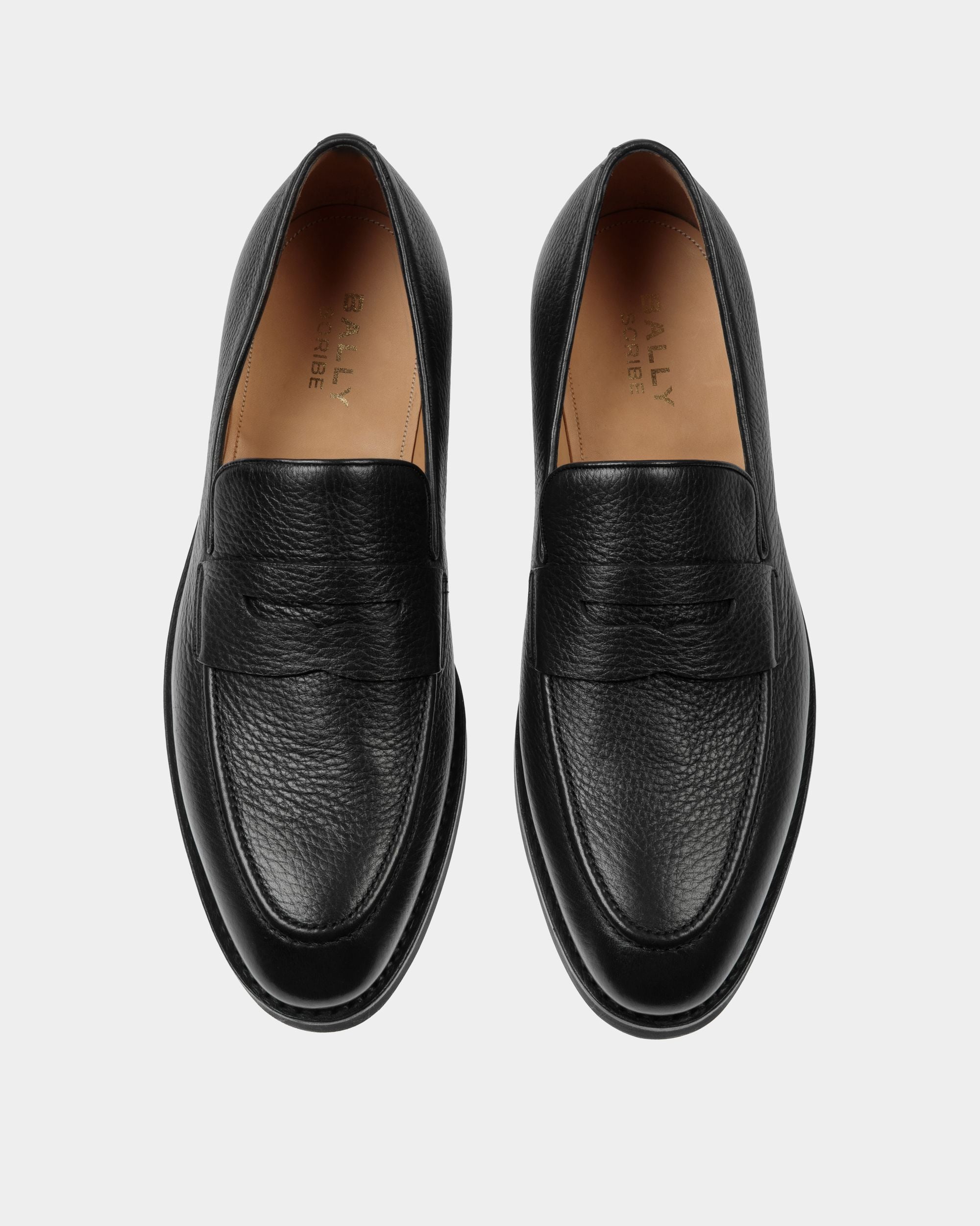 Scribe Un Loafer in Black Deer Leather - Men's - Bally - 04