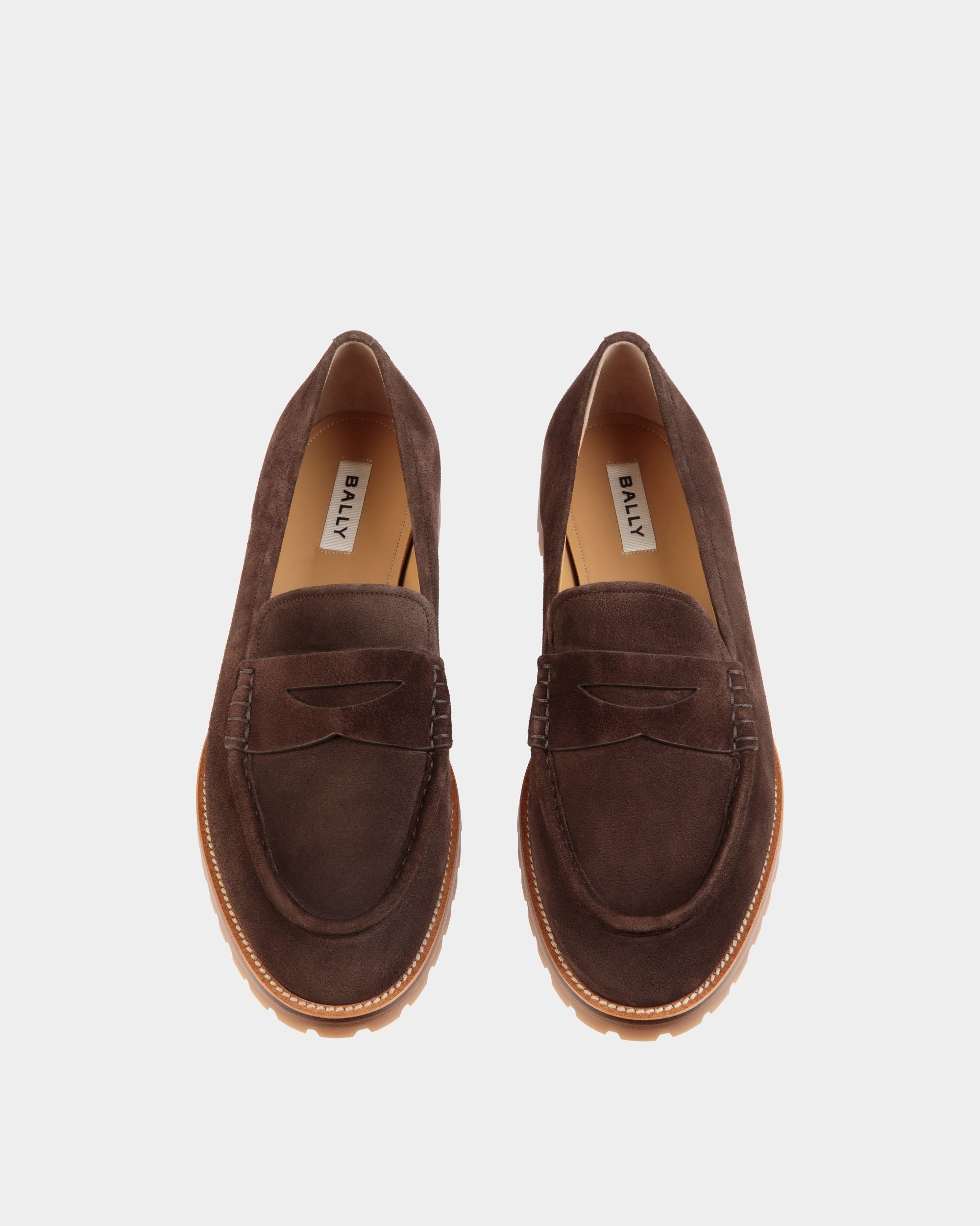 Solaria Loafer in Ebano Suede - Men's - Bally - 05