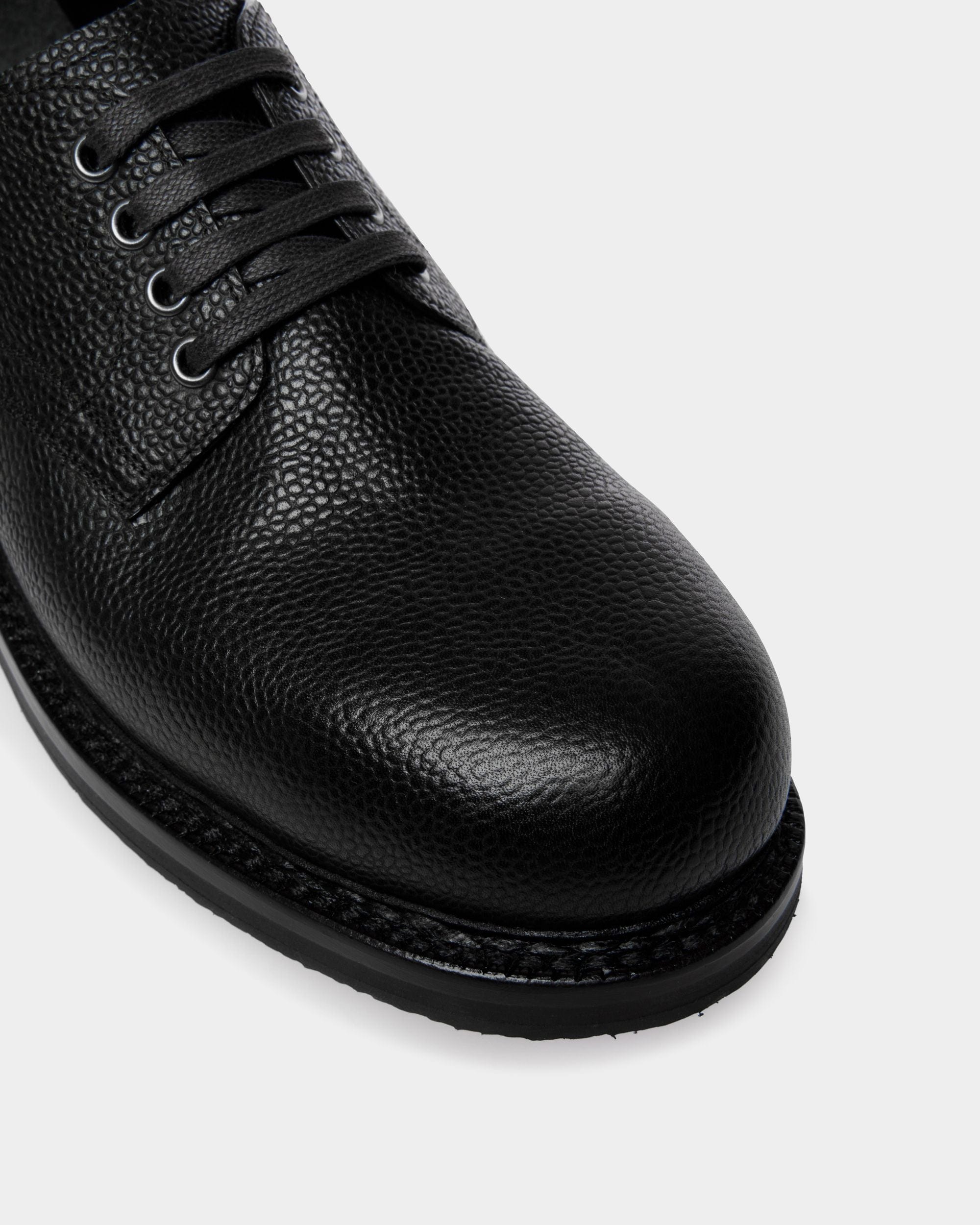 Norwelt Derby In Black Grained Leather - Men's - Bally - 04