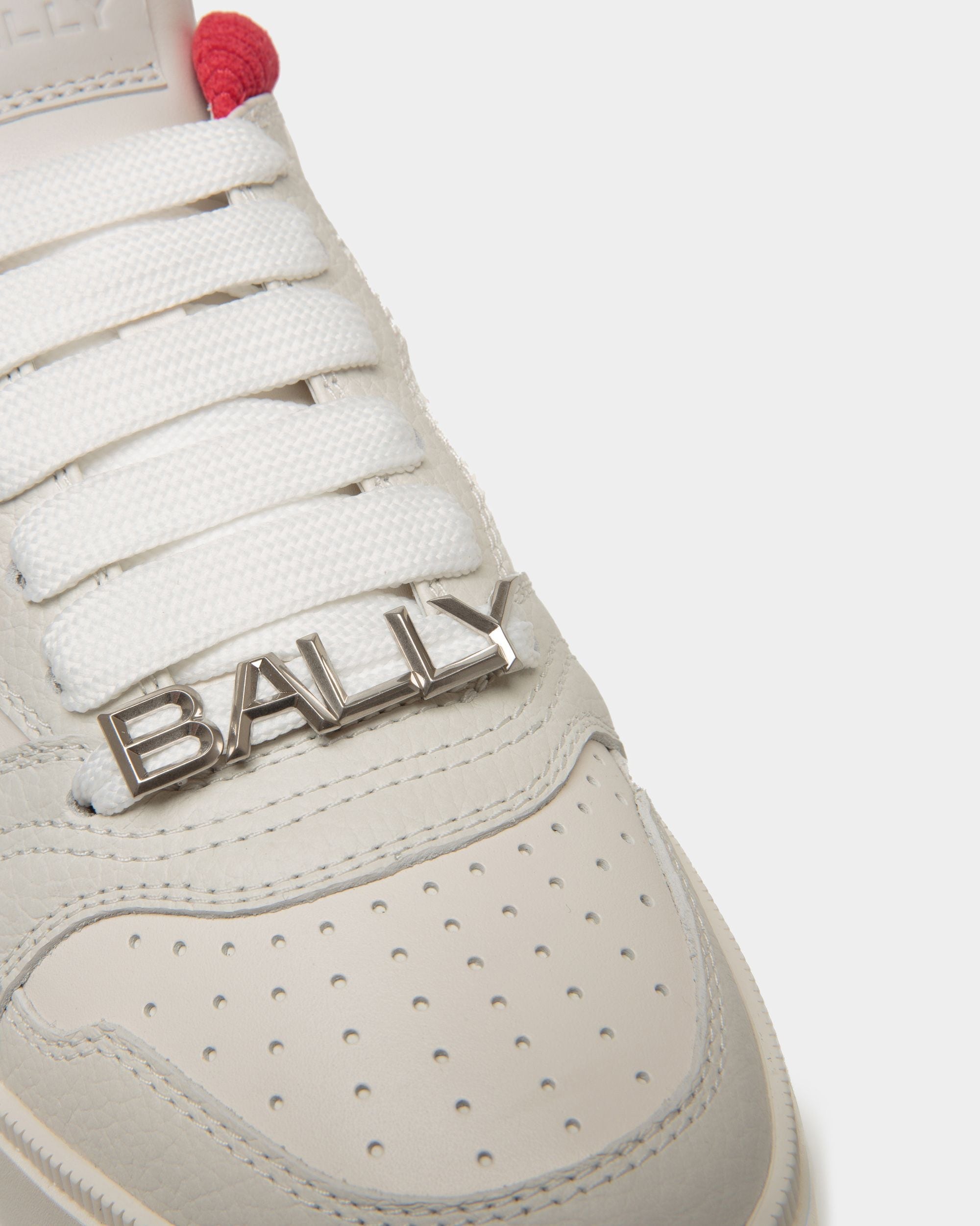 Raise Sneaker in White Leather - Men's - Bally - 05