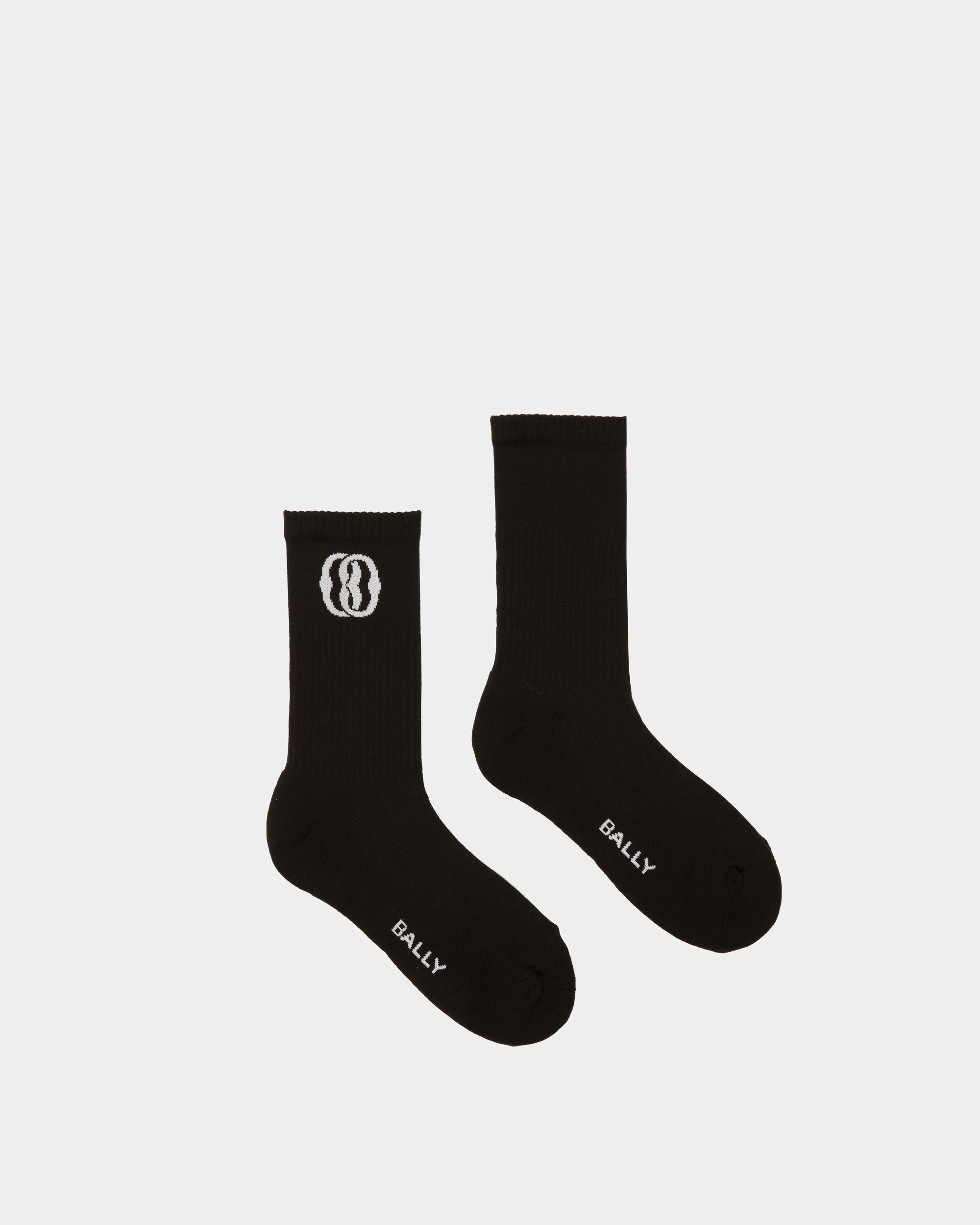 Calcetines Emblem De Algodón En Negro - Hombre - Bally - 01