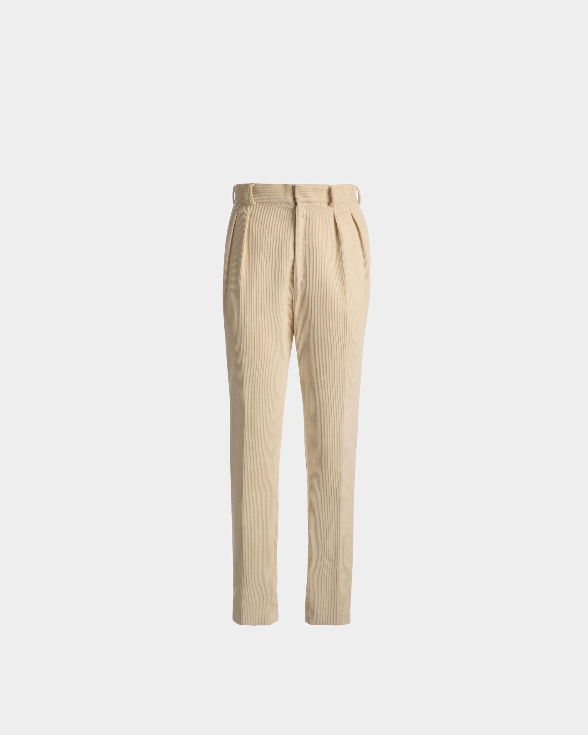 Tailored Straight Leg Pants In Bone Wool - Men's - Bally - 01