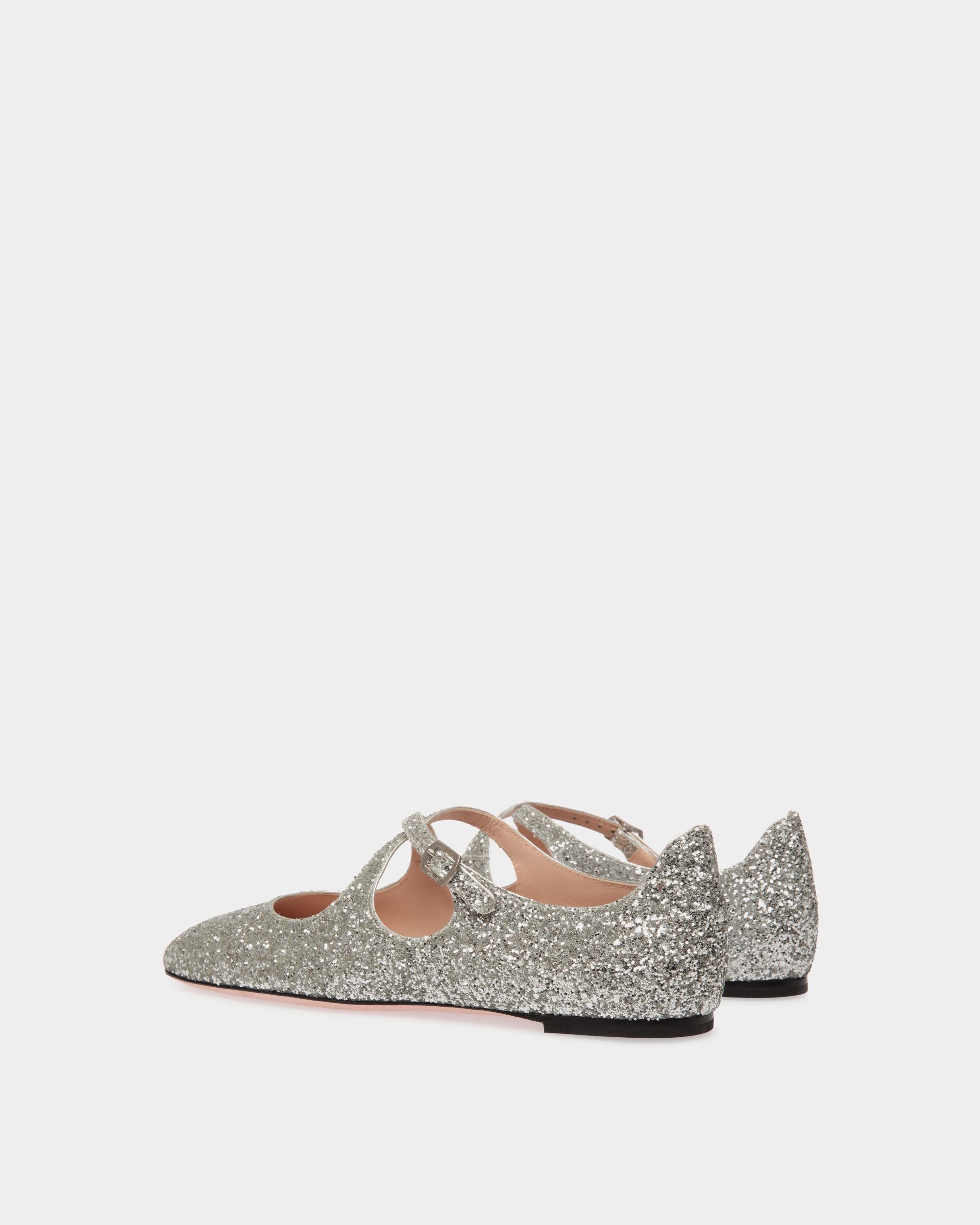 Ballyrina Flat in Silver Glitter - Women's - Bally - 04