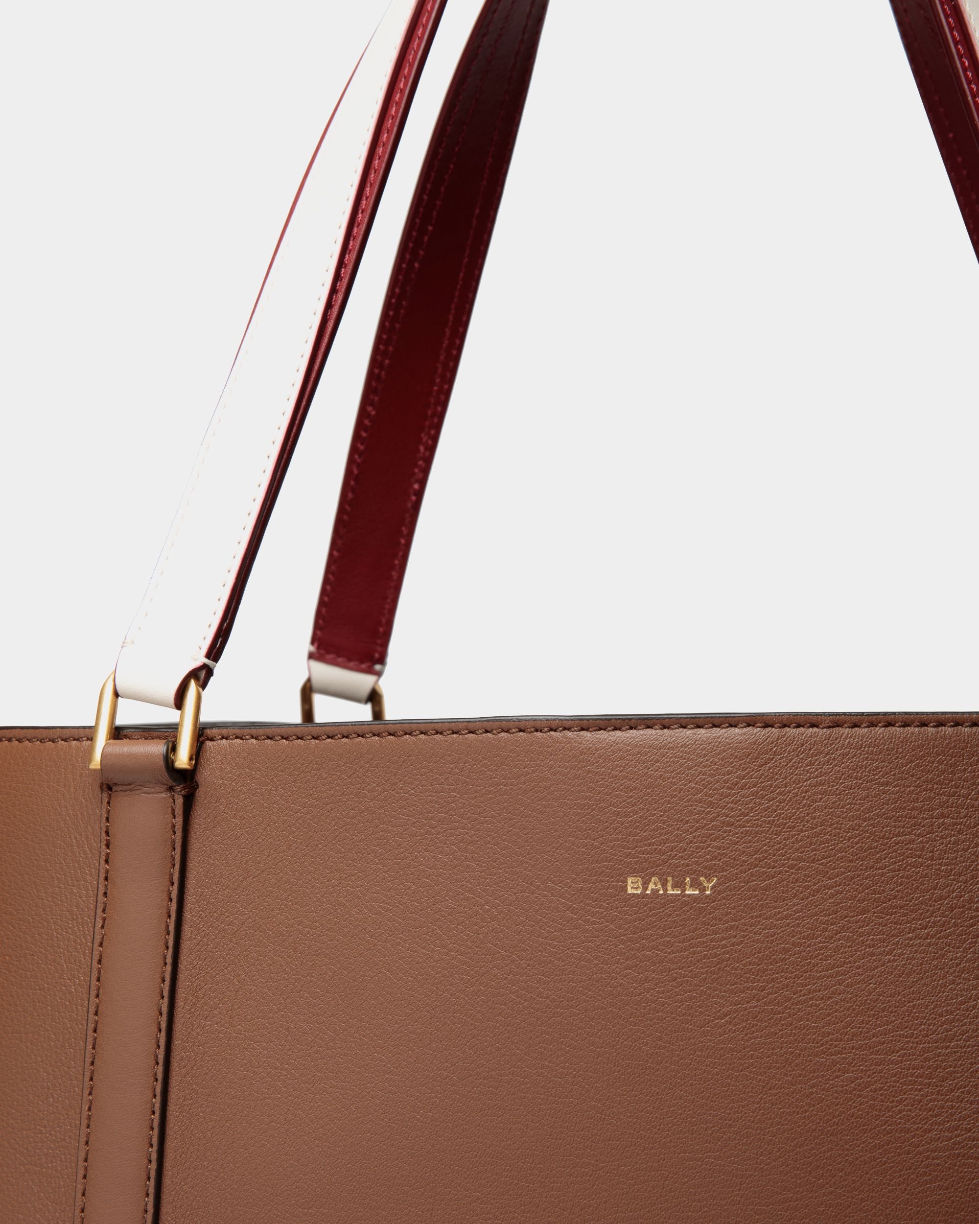 Code Tote Bag In Brown Leather - Women's - Bally - 05