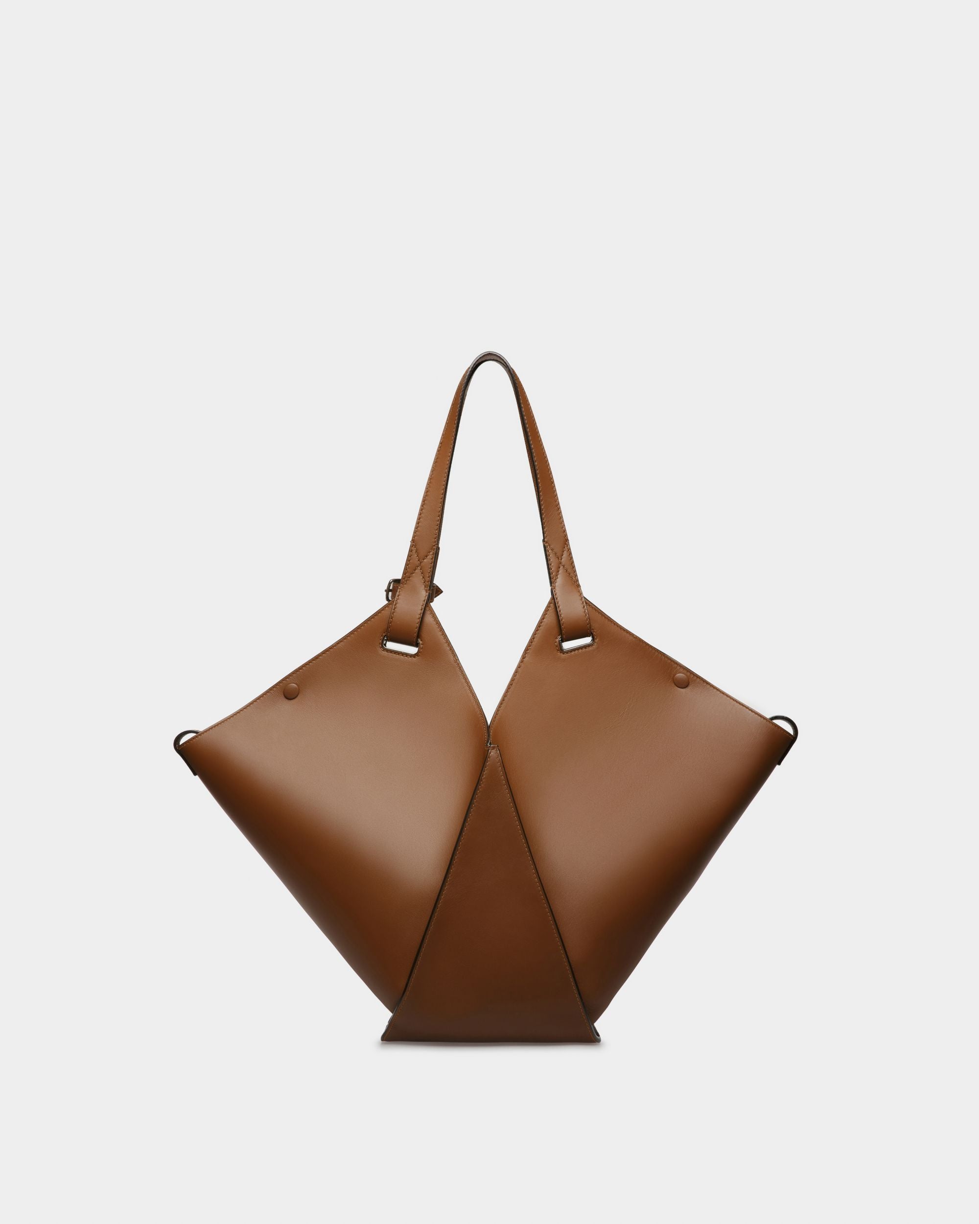 Ahria Leather Tote In Brown - Women's - Bally - 03