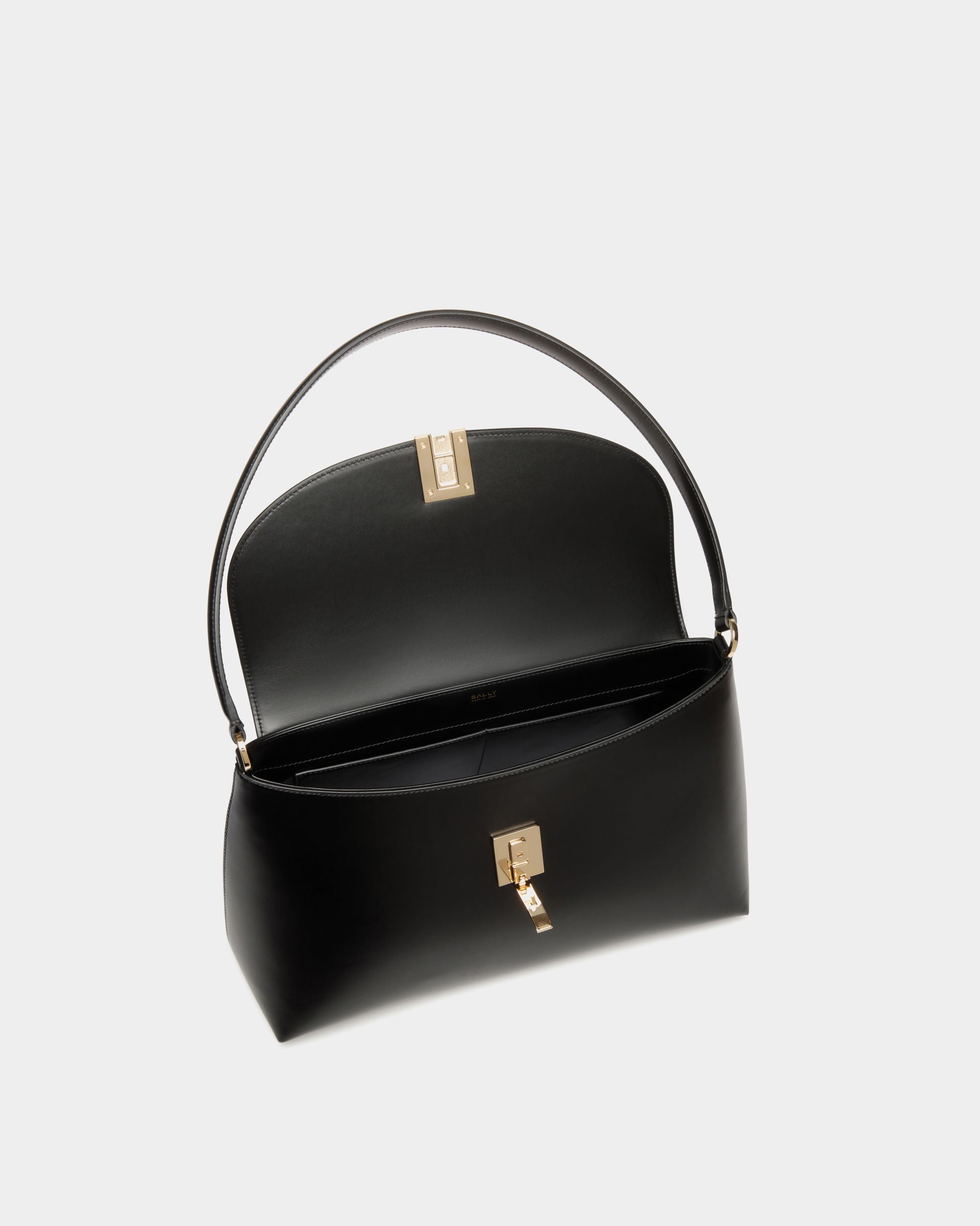 Bolso De Hombro Ollam De Piel Negra - Mujer - Bally - 05