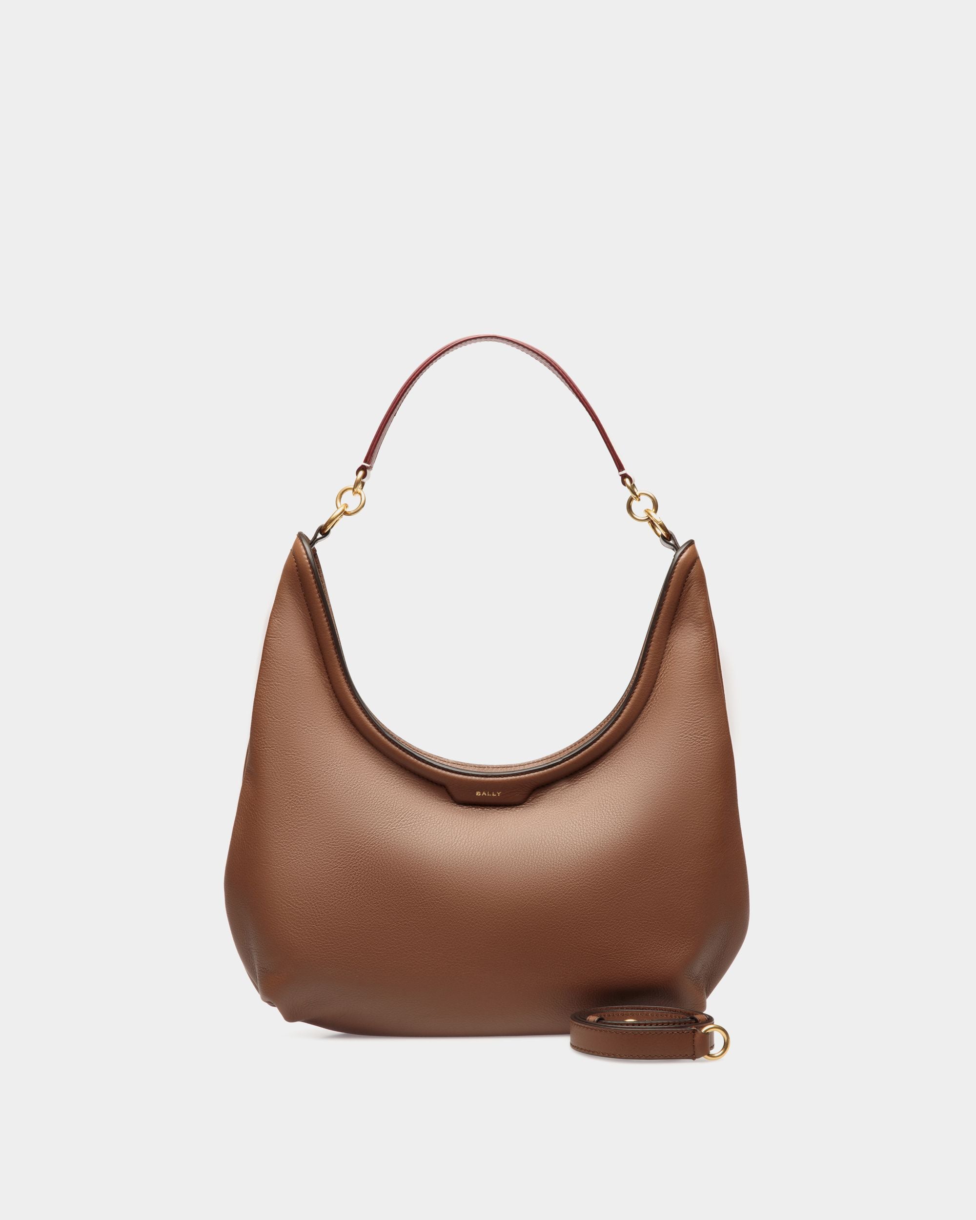 Code Hobo Bag In Brown Leather - Women's - Bally - 01