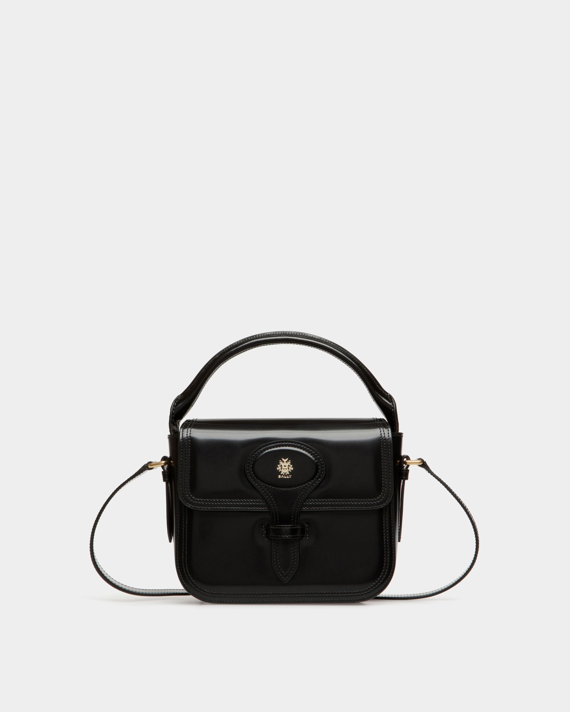 Beckett Minibag In Black Brushed Leather - Women's - Bally - 01