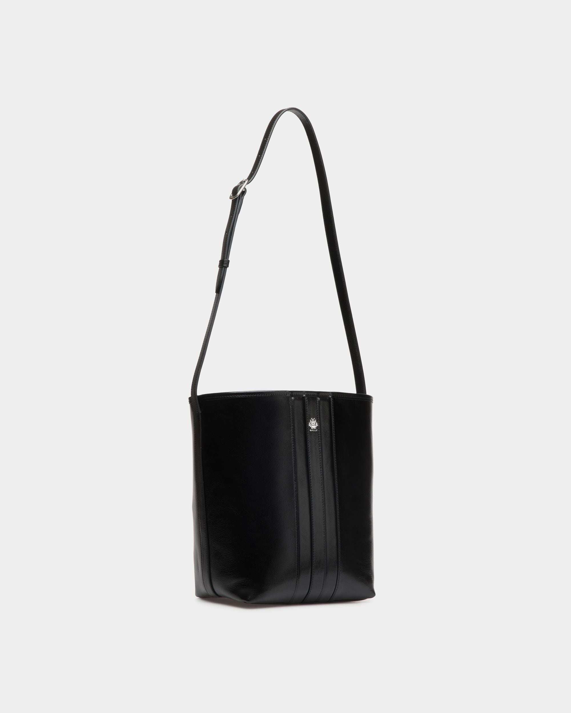 Beckett Bucket Bag in Black Leather - Women's - Bally - 03