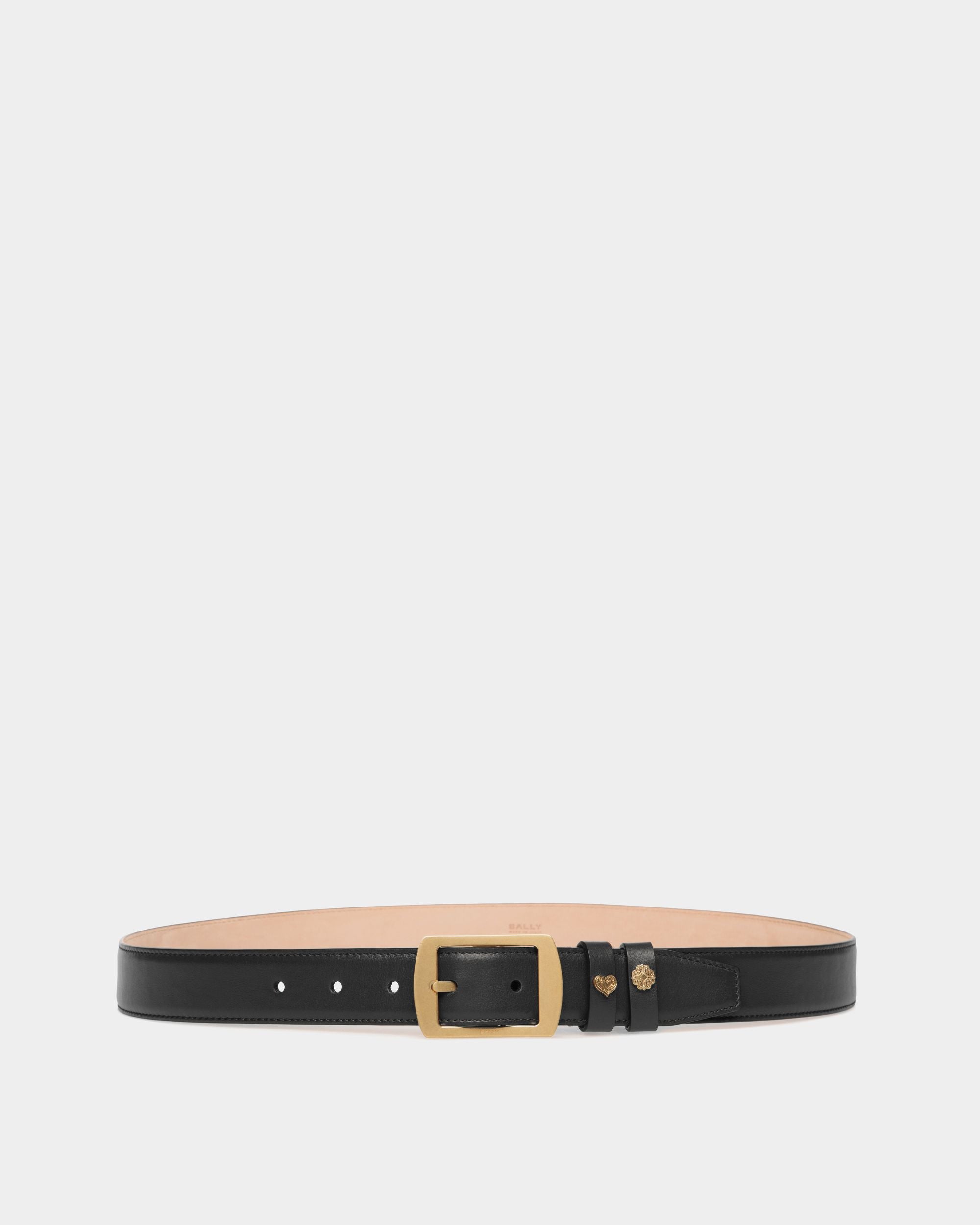 Glen 30mm Belt in Black Leather - Women's - Bally - 01