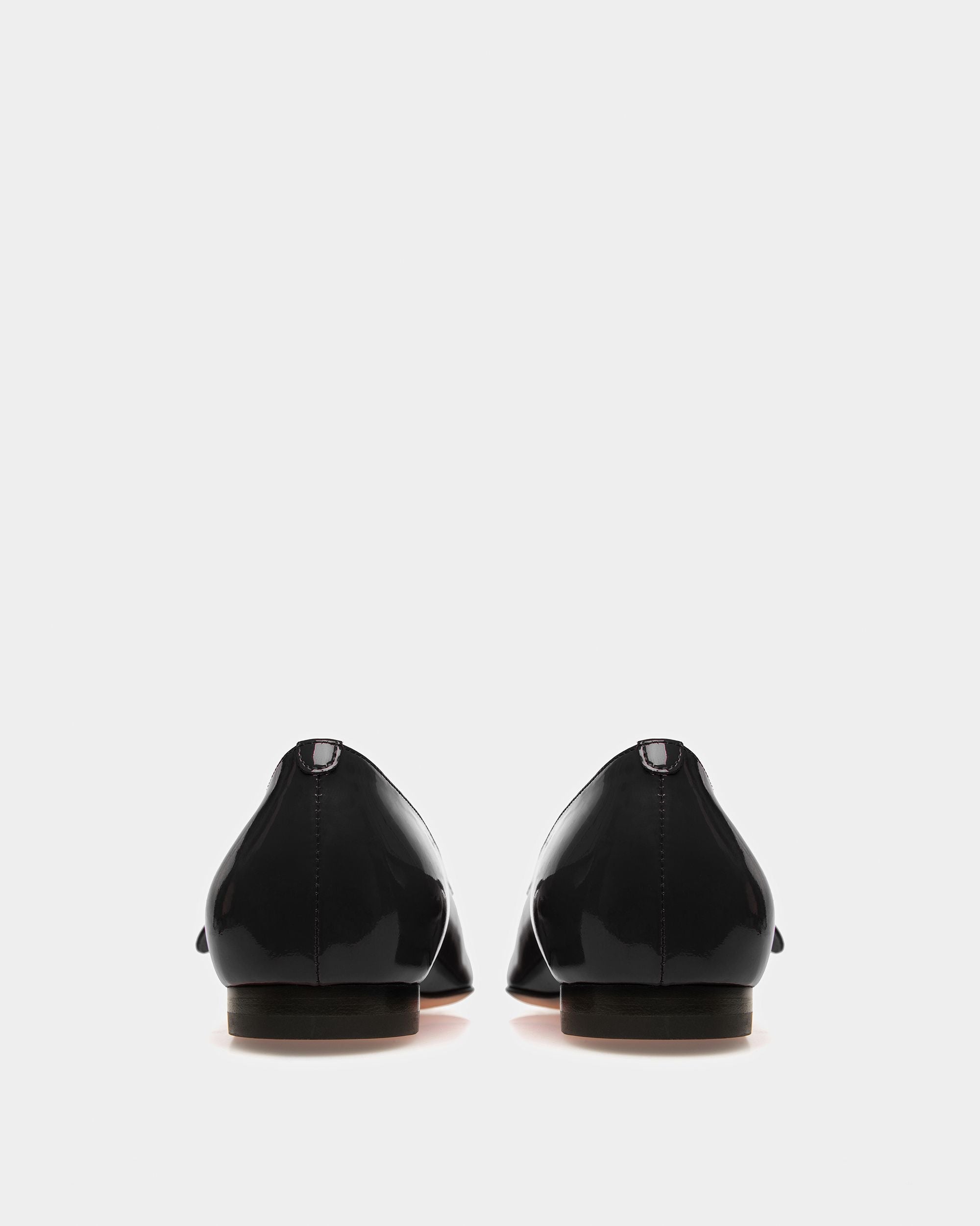 Elis Leather Flat Pumps In Black - Women's - Bally - 03