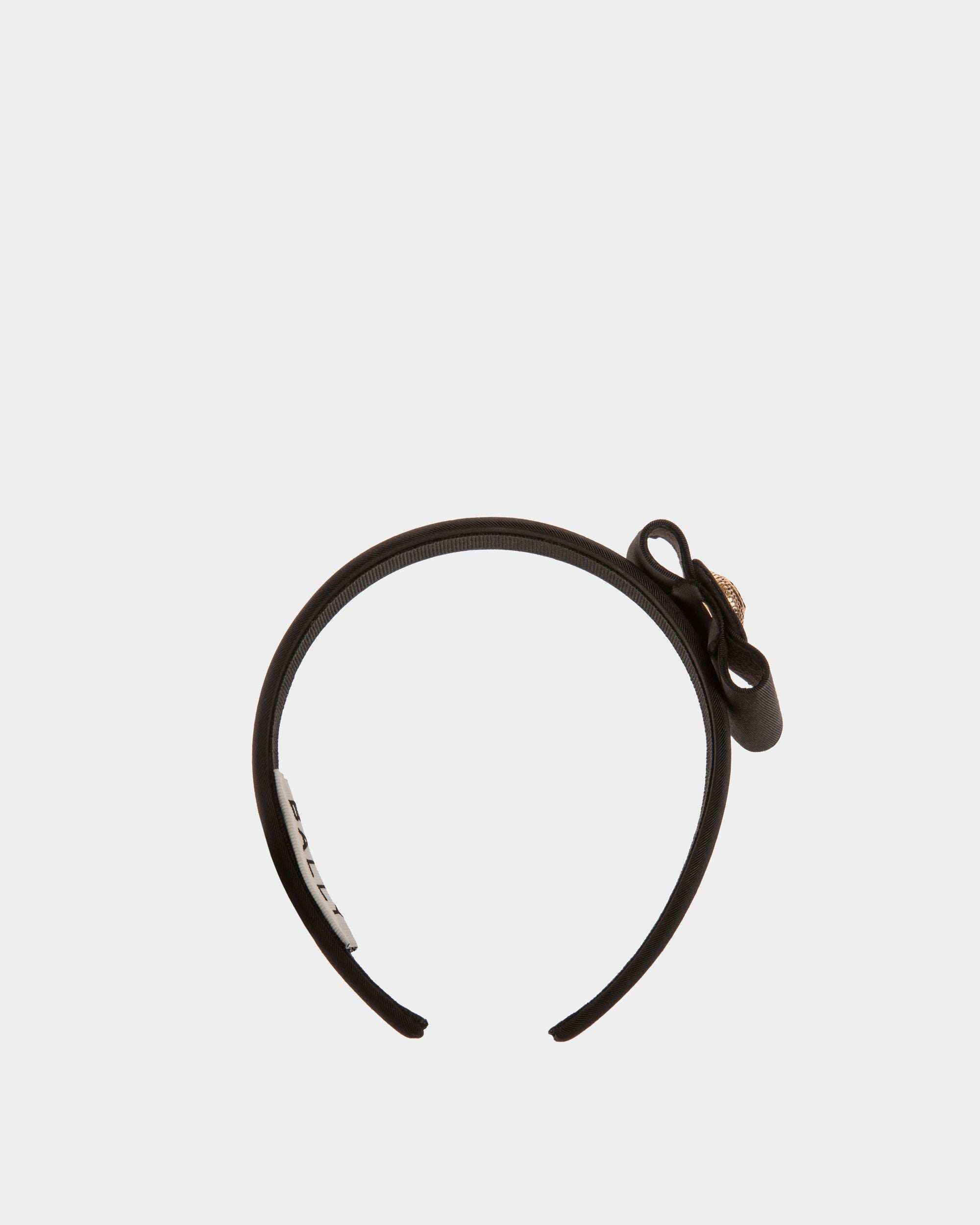 Headband With Bally Bow in Black - Women's - Bally - 01