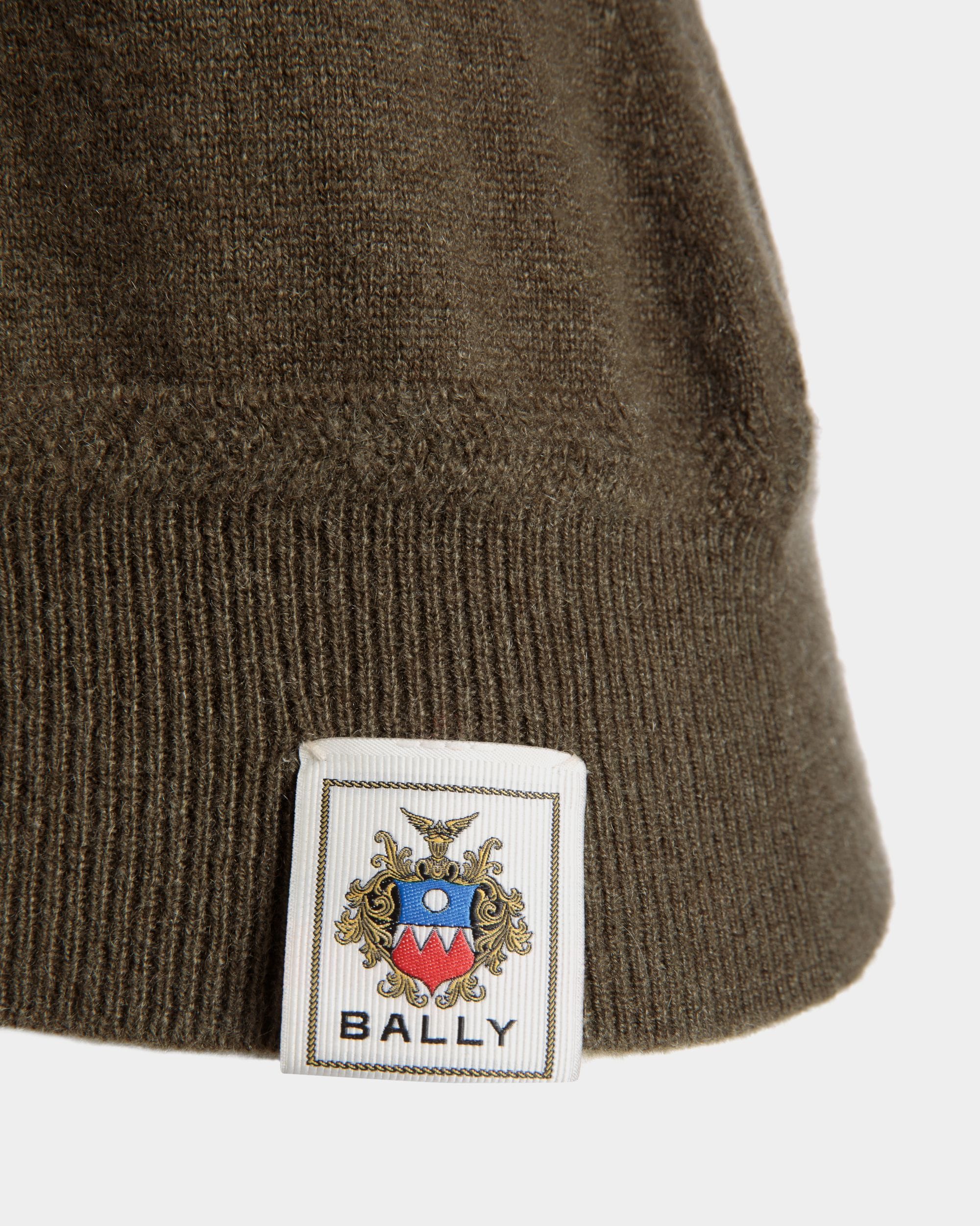 Knit Polo In Military Green Cashmere - Women's - Bally - 02