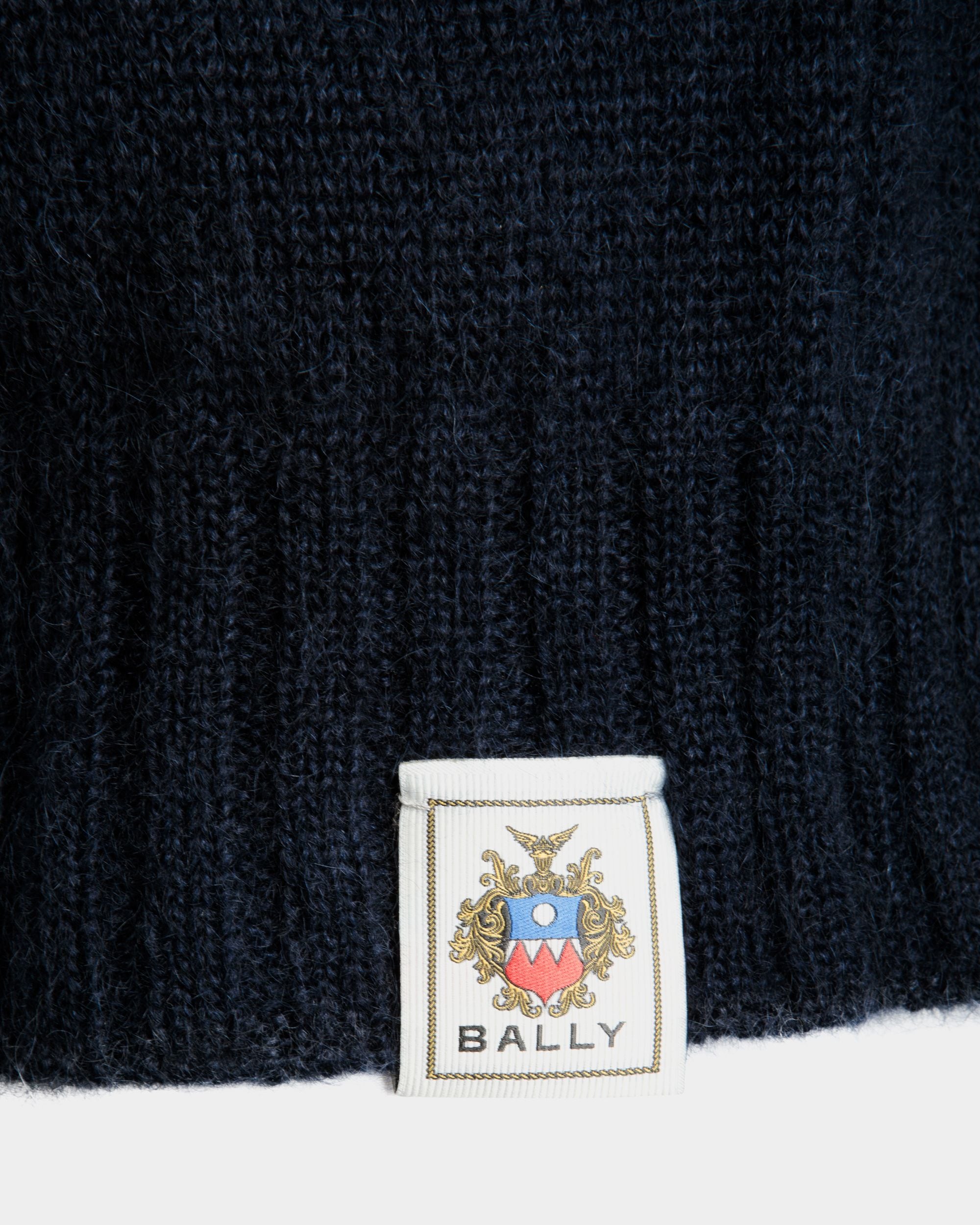 Chaleco De Punto De Mohair Y Seda Navy Blue Y Praline Beige - Mujer - Bally - 02