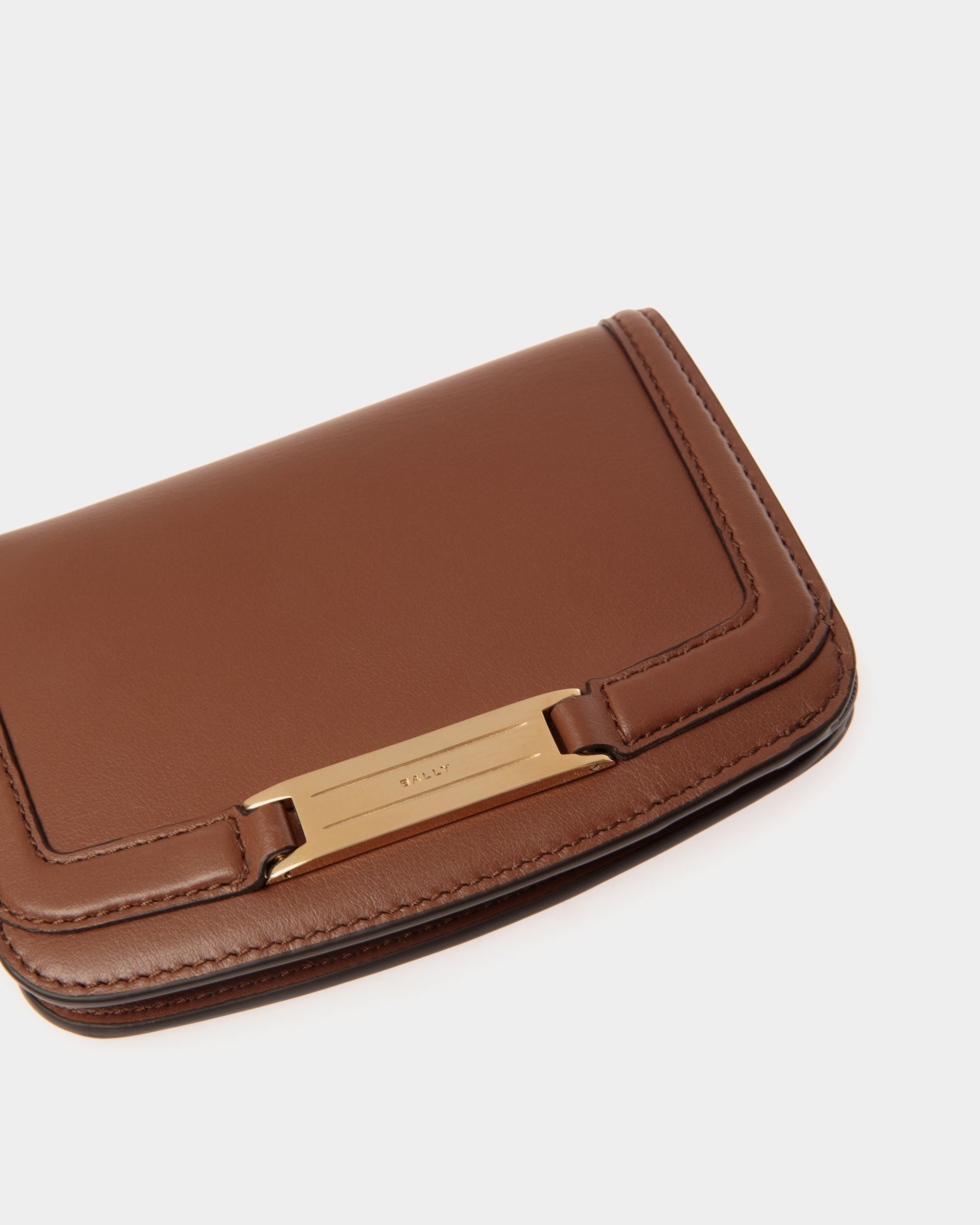 Deco Wallet in Brown Leather - Women's - Bally - 04