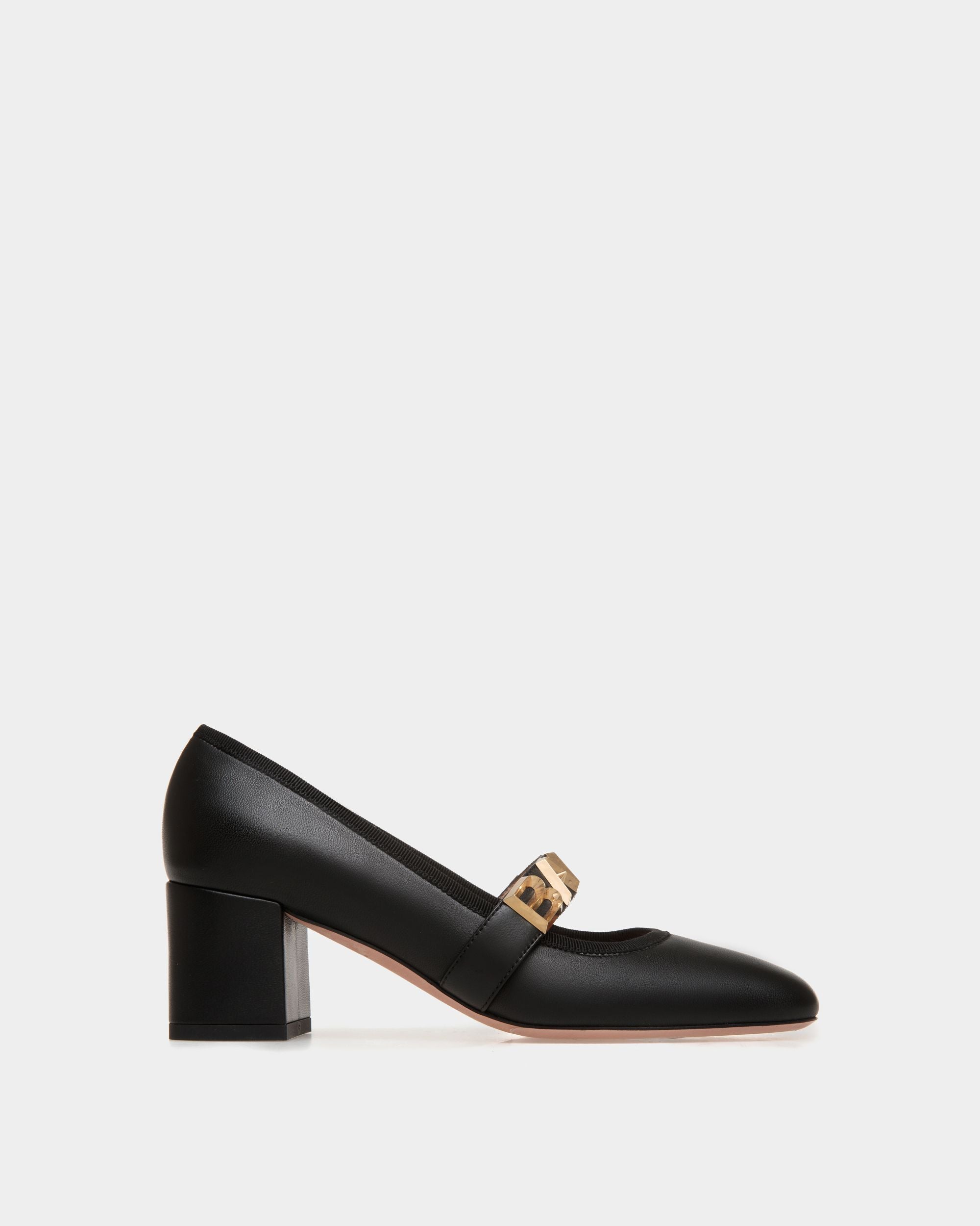 Bally Spell Pump in Black Leather - Women's - Bally - 01