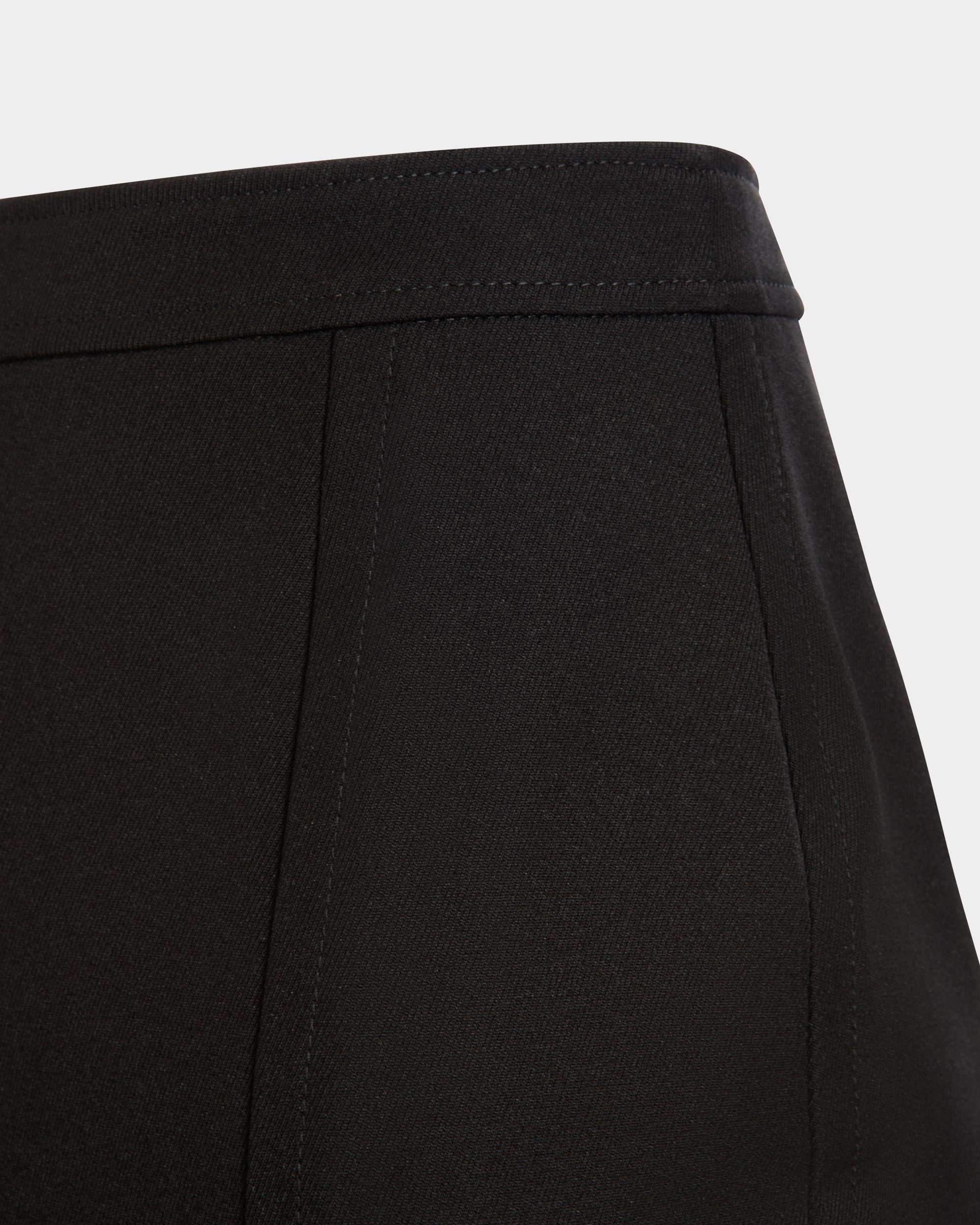 Midi Skirt in Black Nylon Gabardine - Women's - Bally - 04